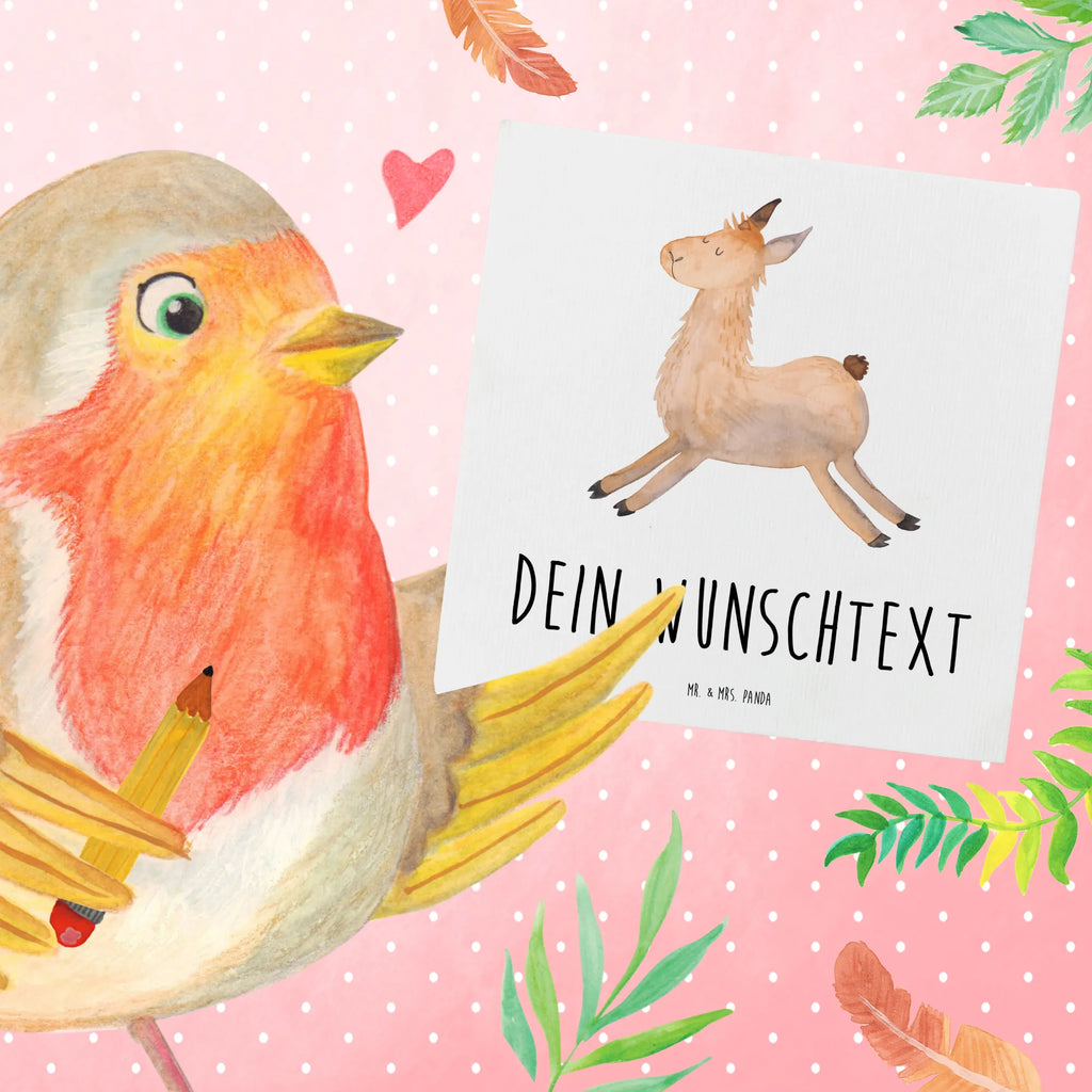 Personalisierte Deluxe Karte Lama Springen Grußkarte als Geldgeschenk, Grußkarte selbst gestalten, Personalisierte Glückwunschkarte, Grußkarte mit Namen, Personalisierte Einladungskarte, Personalisiertere Klappkarte, Personalisierte Karte, Personalisierte Geburtstagskarte, Grußkarte mit persönlichen Nachrichten, Personalisierte Grußkarte, Personalisierte Hochzeitskarte, Grußkarten personalisiert, Grußkarte selber drucken, Lama, Alpaka, Glück, Lieblingstag, guten Morgen, Prüfung, Happy day, Lamas, Neustart, Freundin, Start, fröhlich, Abitur, Liebeskummer