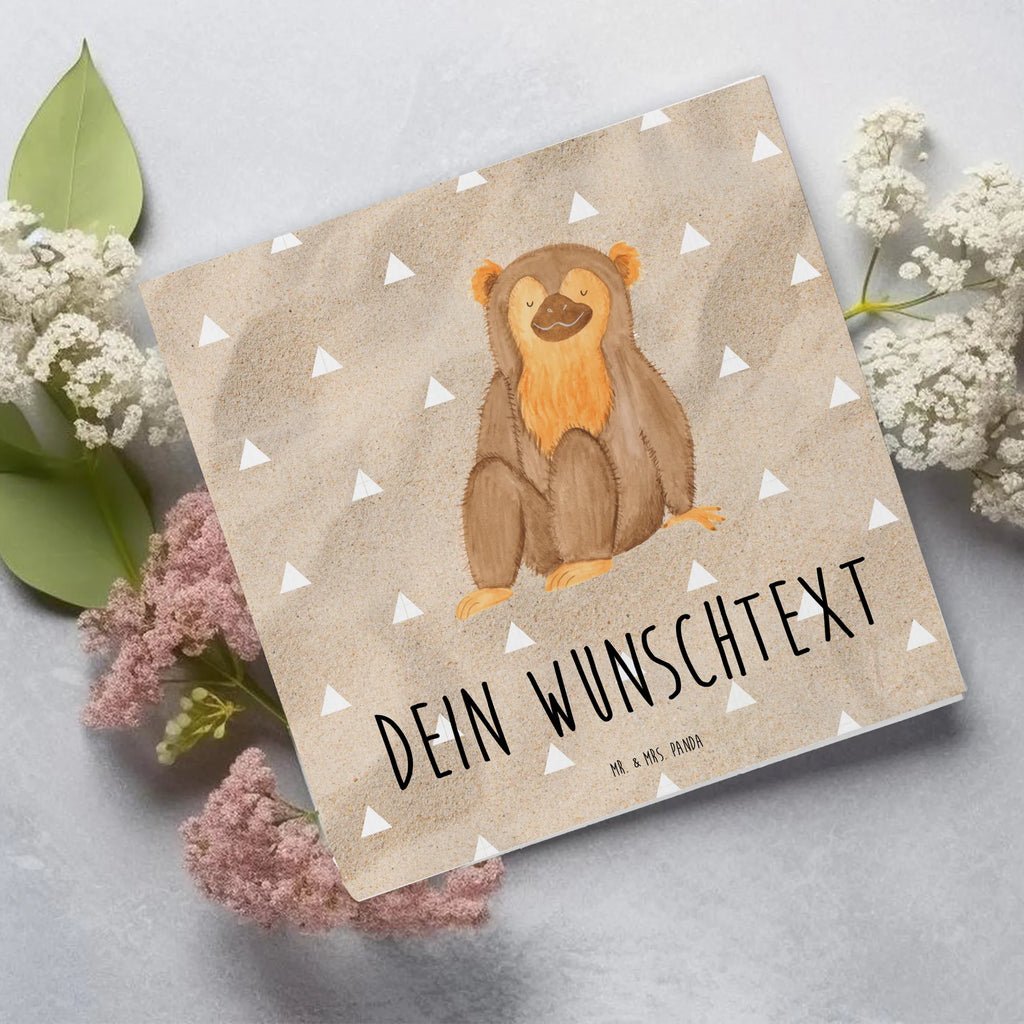 Personalized Deluxe Card Monkey Grußkarte mit Namen, Personalisierte Glückwunschkarte, Grußkarte selbst gestalten, Personalisierte Hochzeitskarte, Personalisierte Geburtstagskarte, Personalisiertere Klappkarte, Grußkarte mit persönlichen Nachrichten, Grußkarte selber drucken, Grußkarte als Geldgeschenk, Personalisierte Karte, Personalisierte Einladungskarte, Personalisierte Grußkarte, Grußkarten personalisiert, Afrika, Wildtiere, Motivation, Affen, Selbstliebe, Selbstachtung, Respekt, Liebe, Selfcare, Äffchen, Affe, Selbstbewusstsein