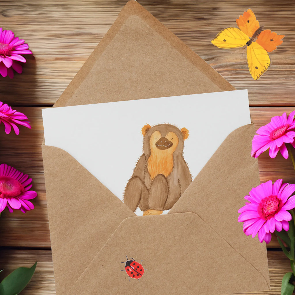 Personalized Deluxe Card Monkey Grußkarte mit Namen, Personalisierte Glückwunschkarte, Grußkarte selbst gestalten, Personalisierte Hochzeitskarte, Personalisierte Geburtstagskarte, Personalisiertere Klappkarte, Grußkarte mit persönlichen Nachrichten, Grußkarte selber drucken, Grußkarte als Geldgeschenk, Personalisierte Karte, Personalisierte Einladungskarte, Personalisierte Grußkarte, Grußkarten personalisiert, Afrika, Wildtiere, Motivation, Affen, Selbstliebe, Selbstachtung, Respekt, Liebe, Selfcare, Äffchen, Affe, Selbstbewusstsein