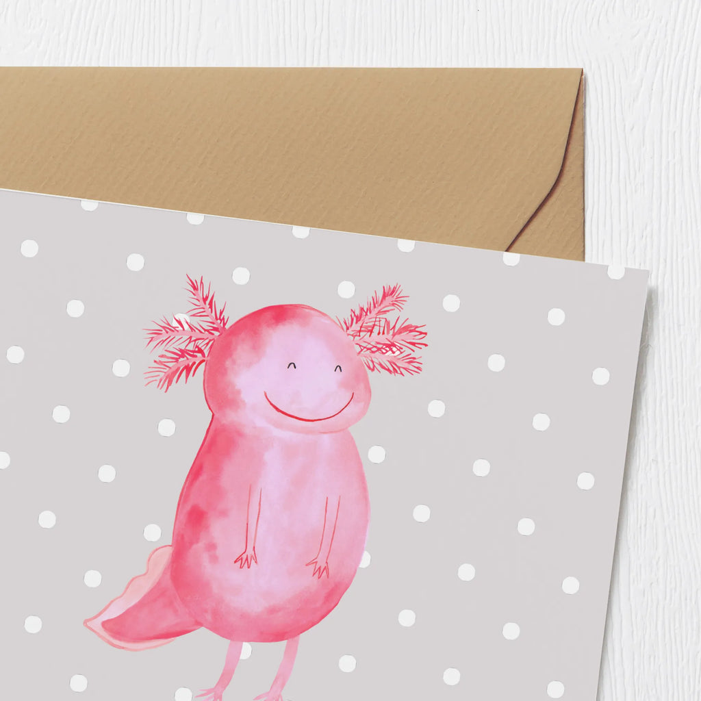 Personalized Deluxe Card axolotl Happy Personalisiertere Klappkarte, Personalisierte Geburtstagskarte, Grußkarte mit Persönlichen Nachrichten, Personalisierte Glückwunschkarte, Grußkarte Selbst Gestalten, Personalisierte Karte, Grußkarte Selber Drucken, Personalisierte Einladungskarte, Grußkarte als Geldgeschenk, Personalisierte Hochzeitskarte, Grußkarten Personalisiert, Grußkarte mit Namen, Personalisierte Grußkarte, Axolotl, Molch, Schwanzlurch, Lurch, Axolot, Motivation, Gute Laune, Lurche