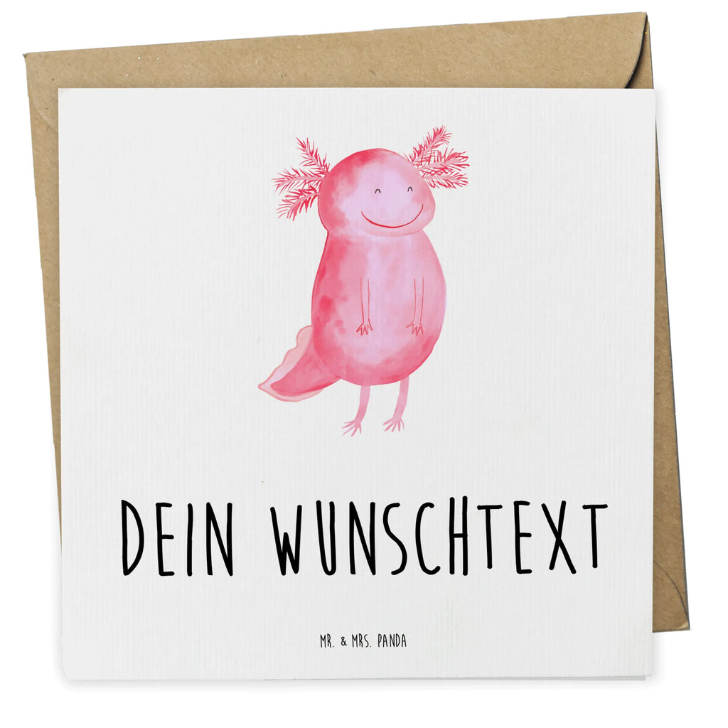Personalized Deluxe Card axolotl Happy Personalisiertere Klappkarte, Personalisierte Geburtstagskarte, Grußkarte mit Persönlichen Nachrichten, Personalisierte Glückwunschkarte, Grußkarte Selbst Gestalten, Personalisierte Karte, Grußkarte Selber Drucken, Personalisierte Einladungskarte, Grußkarte als Geldgeschenk, Personalisierte Hochzeitskarte, Grußkarten Personalisiert, Grußkarte mit Namen, Personalisierte Grußkarte, Axolotl, Molch, Schwanzlurch, Lurch, Axolot, Motivation, Gute Laune, Lurche