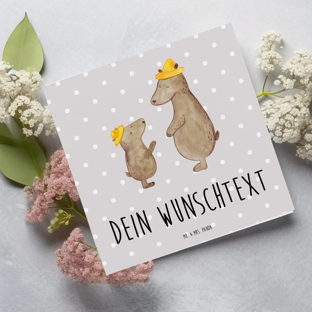 Personalizowana luksusowa karta Niedźwiedzie z kapeluszami Personalisierte Glückwunschkarte, Personalisierte Hochzeitskarte, Personalisierte Geburtstagskarte, Grußkarten Personalisiert, Personalisierte Einladungskarte, Personalisiertere Klappkarte, Personalisierte Karte, Grußkarte Selber Drucken, Grußkarte Selbst Gestalten, Grußkarte als Geldgeschenk, Grußkarte mit Namen, Grußkarte mit Persönlichen Nachrichten, Personalisierte Grußkarte, Vatertag, Familie, Opa, Oma, Papa, Muttertag, Mama, Bruder, Schwester, Kinder, Daddy, Family, Papi, Dad, Bär, Söhne, Lieblingsmensch, Kind, Sohn, Vorbild, Paps, Vater-Sohn, Vater, Bären