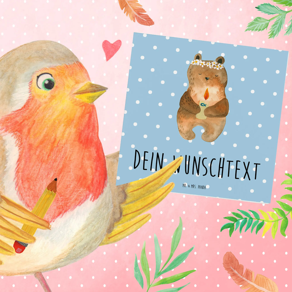 Personalized Deluxe Card bear communion Grußkarte selbst gestalten, Personalisierte Geburtstagskarte, Grußkarten personalisiert, Personalisierte Glückwunschkarte, Grußkarte selber drucken, Personalisierte Hochzeitskarte, Grußkarte als Geldgeschenk, Personalisierte Karte, Personalisierte Einladungskarte, Grußkarte mit Namen, Grußkarte mit persönlichen Nachrichten, Personalisiertere Klappkarte, Personalisierte Grußkarte, Bär, Teddy, Teddybär, Taufkerze, Gottes Segen, katholisch, Kommunion