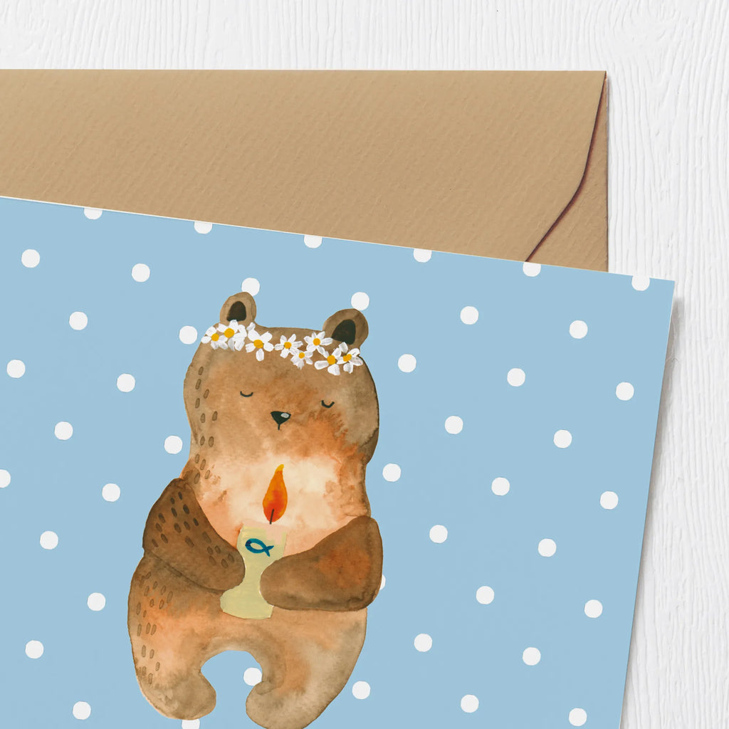Personalized Deluxe Card bear communion Grußkarte selbst gestalten, Personalisierte Geburtstagskarte, Grußkarten personalisiert, Personalisierte Glückwunschkarte, Grußkarte selber drucken, Personalisierte Hochzeitskarte, Grußkarte als Geldgeschenk, Personalisierte Karte, Personalisierte Einladungskarte, Grußkarte mit Namen, Grußkarte mit persönlichen Nachrichten, Personalisiertere Klappkarte, Personalisierte Grußkarte, Bär, Teddy, Teddybär, Taufkerze, Gottes Segen, katholisch, Kommunion