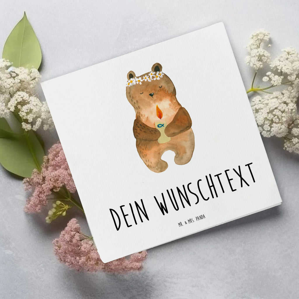 Personalized Deluxe Card bear communion Grußkarte selbst gestalten, Personalisierte Geburtstagskarte, Grußkarten personalisiert, Personalisierte Glückwunschkarte, Grußkarte selber drucken, Personalisierte Hochzeitskarte, Grußkarte als Geldgeschenk, Personalisierte Karte, Personalisierte Einladungskarte, Grußkarte mit Namen, Grußkarte mit persönlichen Nachrichten, Personalisiertere Klappkarte, Personalisierte Grußkarte, Bär, Teddy, Teddybär, Taufkerze, Gottes Segen, katholisch, Kommunion