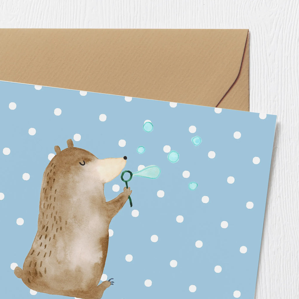 Personalized Deluxe Card bear soap bubbles Grußkarte Selbst Gestalten, Grußkarte Selber Drucken, Personalisierte Einladungskarte, Personalisiertere Klappkarte, Personalisierte Grußkarte, Grußkarten Personalisiert, Personalisierte Geburtstagskarte, Personalisierte Karte, Grußkarte mit Persönlichen Nachrichten, Grußkarte als Geldgeschenk, Personalisierte Glückwunschkarte, Personalisierte Hochzeitskarte, Grußkarte mit Namen, Teddy, Bär, Teddybär, Seifenblasen Bär Lustig Sein Glücklich Traurig Happy