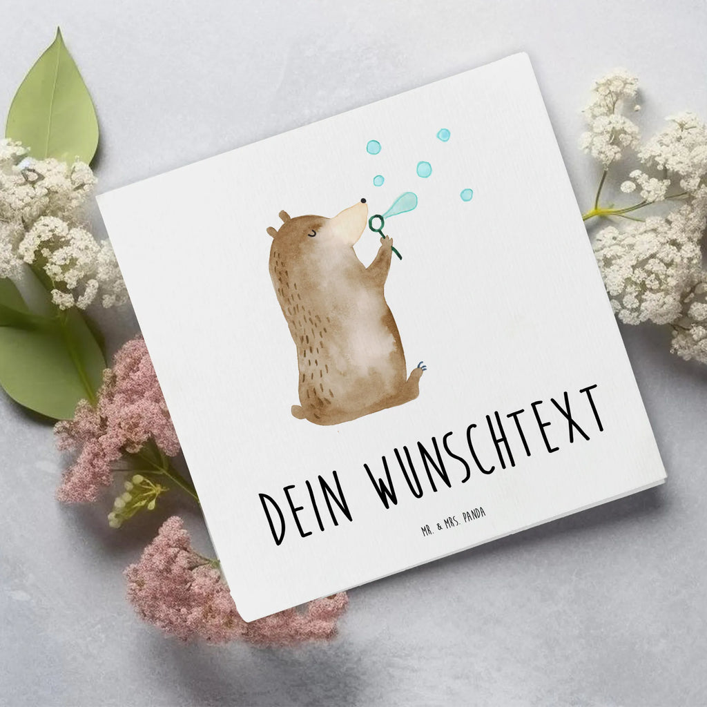Personalized Deluxe Card bear soap bubbles Grußkarte Selbst Gestalten, Grußkarte Selber Drucken, Personalisierte Einladungskarte, Personalisiertere Klappkarte, Personalisierte Grußkarte, Grußkarten Personalisiert, Personalisierte Geburtstagskarte, Personalisierte Karte, Grußkarte mit Persönlichen Nachrichten, Grußkarte als Geldgeschenk, Personalisierte Glückwunschkarte, Personalisierte Hochzeitskarte, Grußkarte mit Namen, Teddy, Bär, Teddybär, Seifenblasen Bär Lustig Sein Glücklich Traurig Happy