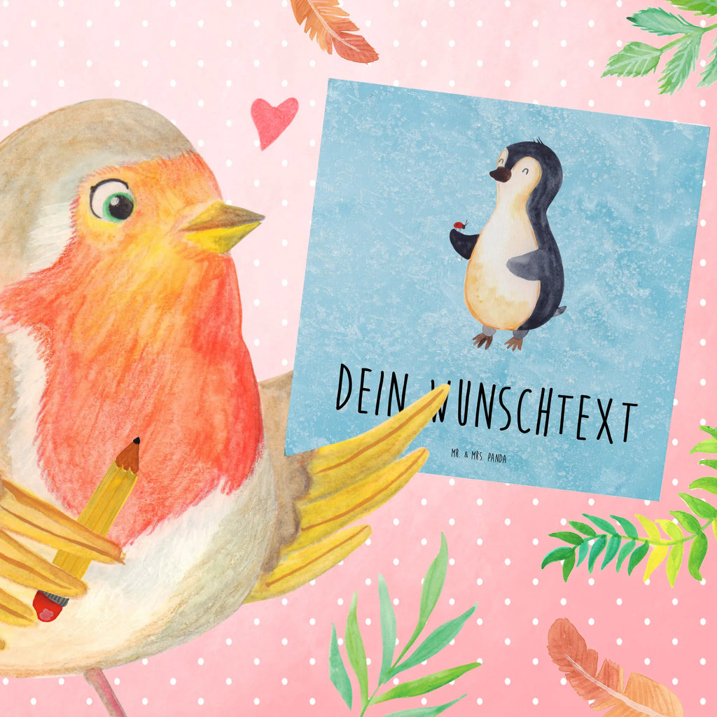 Personalized Deluxe Card Penguin ladybug Personalisiertere Klappkarte, Grußkarte mit persönlichen Nachrichten, Grußkarten personalisiert, Personalisierte Grußkarte, Personalisierte Hochzeitskarte, Grußkarte mit Namen, Personalisierte Geburtstagskarte, Grußkarte selbst gestalten, Grußkarte als Geldgeschenk, Personalisierte Glückwunschkarte, Personalisierte Einladungskarte, Personalisierte Karte, Grußkarte selber drucken, Pinguin, Marienkäfer, Liebe, Freude, Glück, Pinguine, Lebensfreude, Wunder