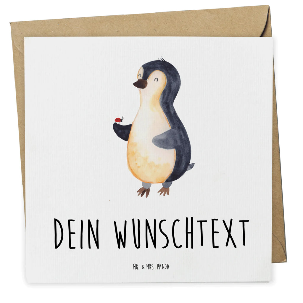 Personalized Deluxe Card Penguin ladybug Personalisiertere Klappkarte, Grußkarte mit persönlichen Nachrichten, Grußkarten personalisiert, Personalisierte Grußkarte, Personalisierte Hochzeitskarte, Grußkarte mit Namen, Personalisierte Geburtstagskarte, Grußkarte selbst gestalten, Grußkarte als Geldgeschenk, Personalisierte Glückwunschkarte, Personalisierte Einladungskarte, Personalisierte Karte, Grußkarte selber drucken, Pinguin, Marienkäfer, Liebe, Freude, Glück, Pinguine, Lebensfreude, Wunder