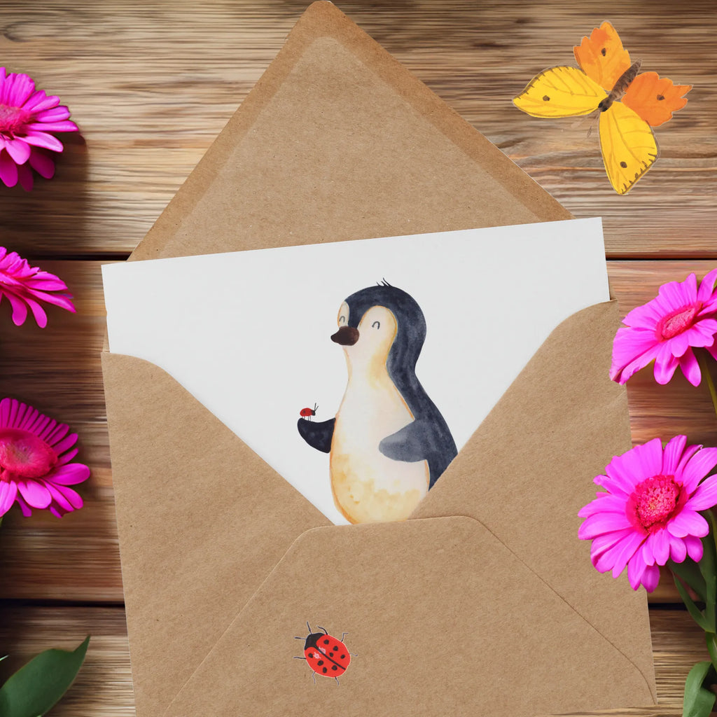 Personalized Deluxe Card Penguin ladybug Personalisiertere Klappkarte, Grußkarte mit persönlichen Nachrichten, Grußkarten personalisiert, Personalisierte Grußkarte, Personalisierte Hochzeitskarte, Grußkarte mit Namen, Personalisierte Geburtstagskarte, Grußkarte selbst gestalten, Grußkarte als Geldgeschenk, Personalisierte Glückwunschkarte, Personalisierte Einladungskarte, Personalisierte Karte, Grußkarte selber drucken, Pinguin, Marienkäfer, Liebe, Freude, Glück, Pinguine, Lebensfreude, Wunder