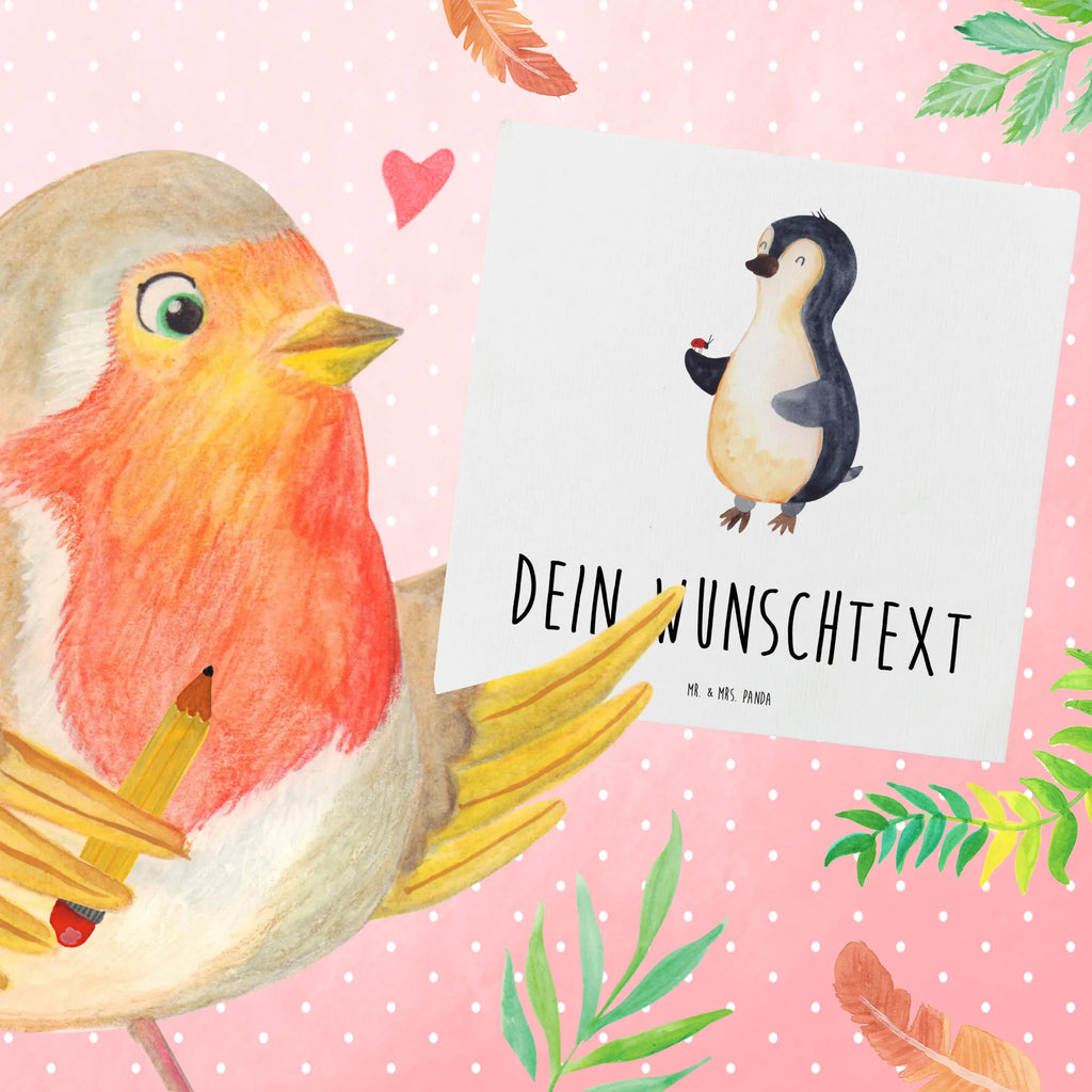Personalized Deluxe Card Penguin ladybug Personalisiertere Klappkarte, Grußkarte mit persönlichen Nachrichten, Grußkarten personalisiert, Personalisierte Grußkarte, Personalisierte Hochzeitskarte, Grußkarte mit Namen, Personalisierte Geburtstagskarte, Grußkarte selbst gestalten, Grußkarte als Geldgeschenk, Personalisierte Glückwunschkarte, Personalisierte Einladungskarte, Personalisierte Karte, Grußkarte selber drucken, Pinguin, Marienkäfer, Liebe, Freude, Glück, Pinguine, Lebensfreude, Wunder