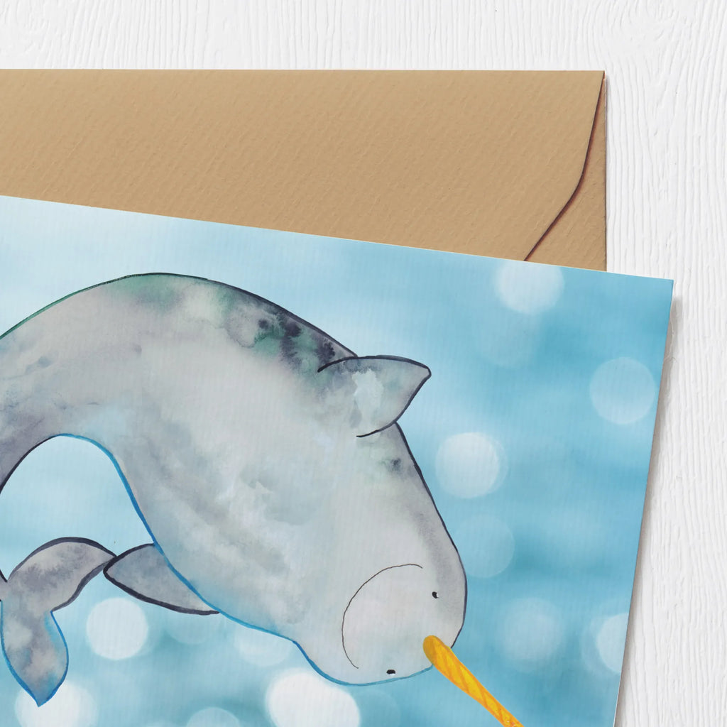 Personalized Deluxe Card Narwhal Personalisierte Grußkarte, Grußkarte mit Namen, Grußkarte selbst gestalten, Grußkarte als Geldgeschenk, Grußkarte selber drucken, Personalisierte Einladungskarte, Grußkarten personalisiert, Personalisierte Geburtstagskarte, Grußkarte mit persönlichen Nachrichten, Personalisiertere Klappkarte, Personalisierte Glückwunschkarte, Personalisierte Karte, Personalisierte Hochzeitskarte, Meerestiere, Meer, Urlaub, Hausfrau, Kinderzimmer, aufräumen, Junggesellin, Narwal, Wal, Putzen