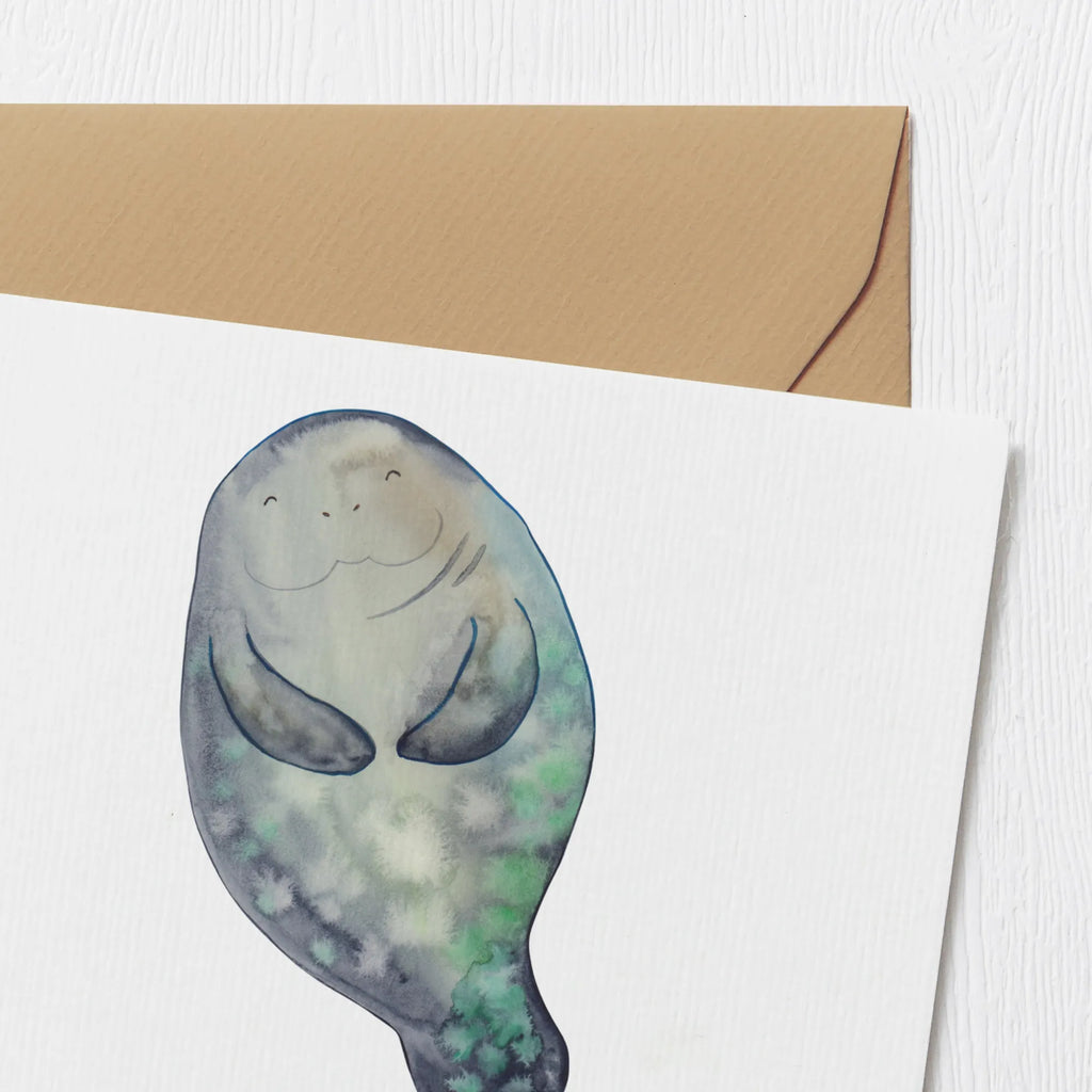 Personalisierte Deluxe Karte Seekuh Happy Grußkarte als Geldgeschenk, Personalisierte Glückwunschkarte, Personalisierte Grußkarte, Grußkarte selber drucken, Personalisierte Karte, Grußkarte mit Namen, Grußkarte mit persönlichen Nachrichten, Personalisierte Hochzeitskarte, Grußkarte selbst gestalten, Personalisierte Einladungskarte, Personalisiertere Klappkarte, Personalisierte Geburtstagskarte, Grußkarten personalisiert, Meerestiere, Meer, Urlaub, Selbstliebe, Zufrieden, Freundin, Achtsamkeit, Respekt, Neustart, Seekühe, Seekuh, Neuanfang, Liebeskummer