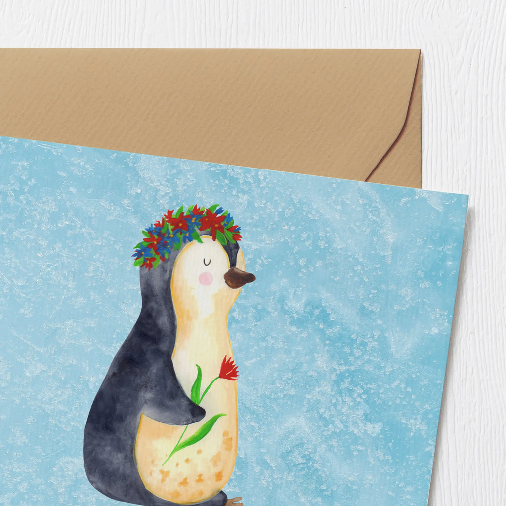 Personalisierte Deluxe Karte Pinguin Blumen Grußkarte mit Persönlichen Nachrichten, Grußkarte Selbst Gestalten, Grußkarte als Geldgeschenk, Personalisierte Karte, Grußkarte mit Namen, Personalisierte Hochzeitskarte, Personalisiertere Klappkarte, Personalisierte Einladungskarte, Personalisierte Geburtstagskarte, Grußkarten Personalisiert, Personalisierte Glückwunschkarte, Personalisierte Grußkarte, Grußkarte Selber Drucken, Pinguin, Geschenkidee, Universum, Wünsche, Leben, Lebensziele, Pinguine, Motivation, Ziele, Blumenkranz, Lebenslust, Liebeskummer