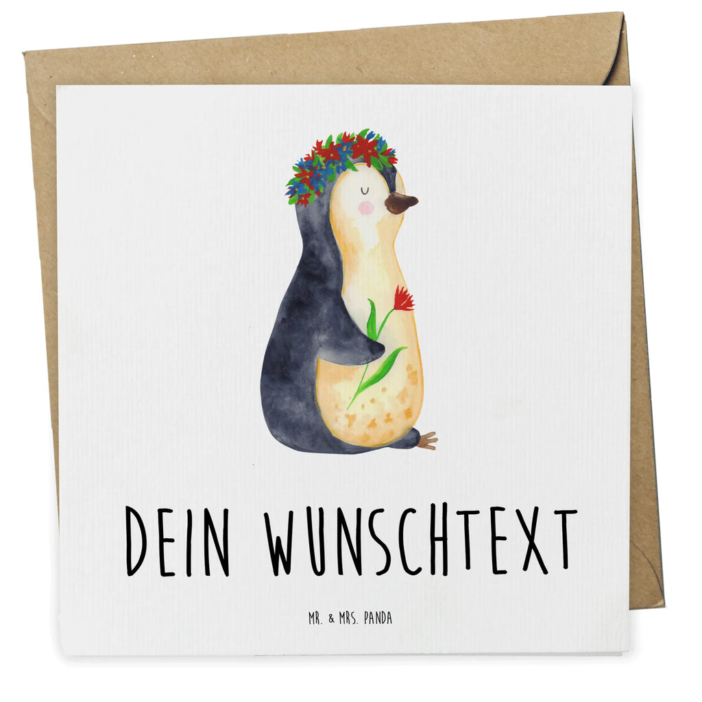 Personalisierte Deluxe Karte Pinguin Blumen Grußkarte mit Persönlichen Nachrichten, Grußkarte Selbst Gestalten, Grußkarte als Geldgeschenk, Personalisierte Karte, Grußkarte mit Namen, Personalisierte Hochzeitskarte, Personalisiertere Klappkarte, Personalisierte Einladungskarte, Personalisierte Geburtstagskarte, Grußkarten Personalisiert, Personalisierte Glückwunschkarte, Personalisierte Grußkarte, Grußkarte Selber Drucken, Pinguin, Geschenkidee, Universum, Wünsche, Leben, Lebensziele, Pinguine, Motivation, Ziele, Blumenkranz, Lebenslust, Liebeskummer