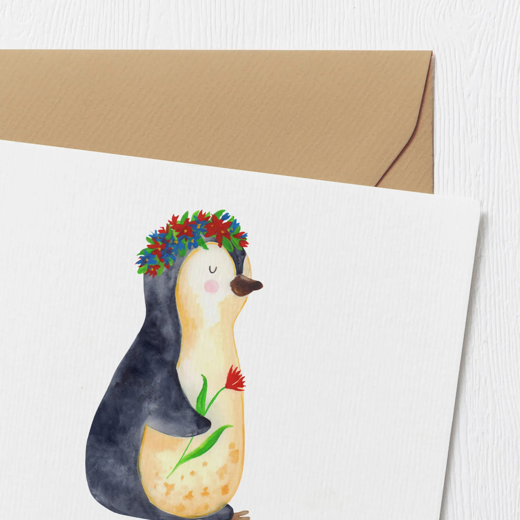 Personalisierte Deluxe Karte Pinguin Blumen Grußkarte mit Persönlichen Nachrichten, Grußkarte Selbst Gestalten, Grußkarte als Geldgeschenk, Personalisierte Karte, Grußkarte mit Namen, Personalisierte Hochzeitskarte, Personalisiertere Klappkarte, Personalisierte Einladungskarte, Personalisierte Geburtstagskarte, Grußkarten Personalisiert, Personalisierte Glückwunschkarte, Personalisierte Grußkarte, Grußkarte Selber Drucken, Pinguin, Geschenkidee, Universum, Wünsche, Leben, Lebensziele, Pinguine, Motivation, Ziele, Blumenkranz, Lebenslust, Liebeskummer