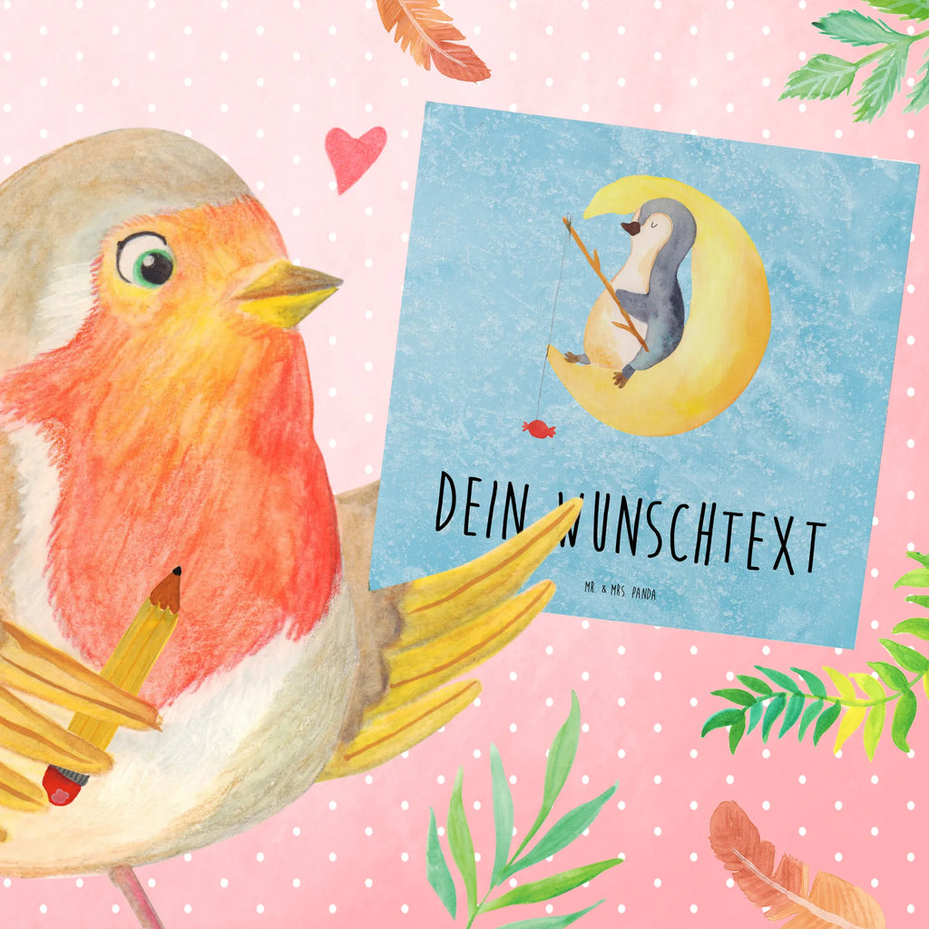 Personalized Deluxe Card Penguin moon Grußkarte als Geldgeschenk, Personalisierte Hochzeitskarte, Grußkarten personalisiert, Grußkarte mit Namen, Grußkarte mit persönlichen Nachrichten, Personalisierte Geburtstagskarte, Personalisiertere Klappkarte, Personalisierte Karte, Grußkarte selber drucken, Personalisierte Grußkarte, Personalisierte Einladungskarte, Personalisierte Glückwunschkarte, Grußkarte selbst gestalten, Pinguin, Schlafstörungen, schlafen, Gästezimmer, Einschlafen, Nachtruhe, Pinguine, Spruch, Schlafzimmer