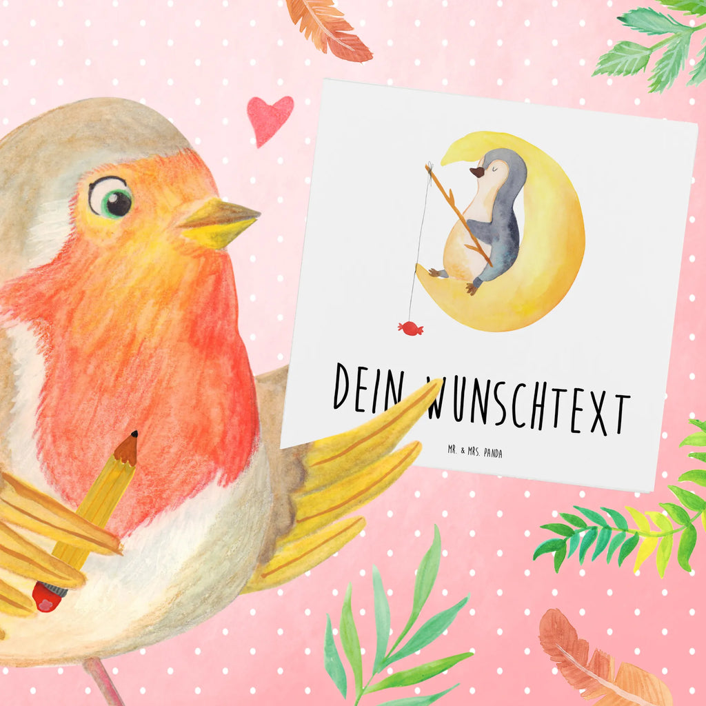 Personalized Deluxe Card Penguin moon Grußkarte als Geldgeschenk, Personalisierte Hochzeitskarte, Grußkarten personalisiert, Grußkarte mit Namen, Grußkarte mit persönlichen Nachrichten, Personalisierte Geburtstagskarte, Personalisiertere Klappkarte, Personalisierte Karte, Grußkarte selber drucken, Personalisierte Grußkarte, Personalisierte Einladungskarte, Personalisierte Glückwunschkarte, Grußkarte selbst gestalten, Pinguin, Schlafstörungen, schlafen, Gästezimmer, Einschlafen, Nachtruhe, Pinguine, Spruch, Schlafzimmer