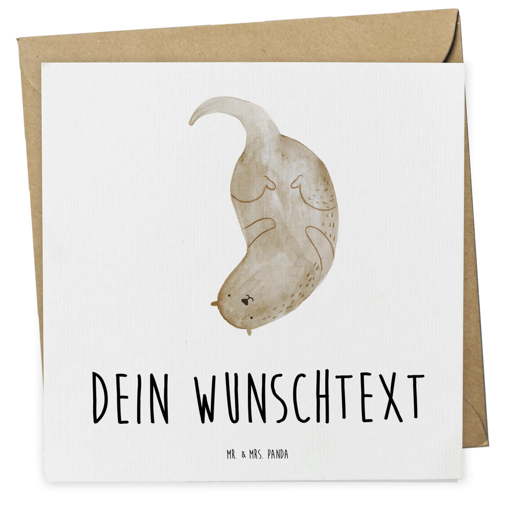 Personalized Deluxe Card otter upside down Personalisierte Grußkarte, Grußkarte selbst gestalten, Grußkarte mit persönlichen Nachrichten, Grußkarte selber drucken, Personalisierte Geburtstagskarte, Personalisierte Einladungskarte, Grußkarte als Geldgeschenk, Personalisierte Hochzeitskarte, Grußkarten personalisiert, Grußkarte mit Namen, Personalisierte Karte, Personalisiertere Klappkarte, Personalisierte Glückwunschkarte, Otter, Fischotter, Seeotter, Otter Seeotter See Otter