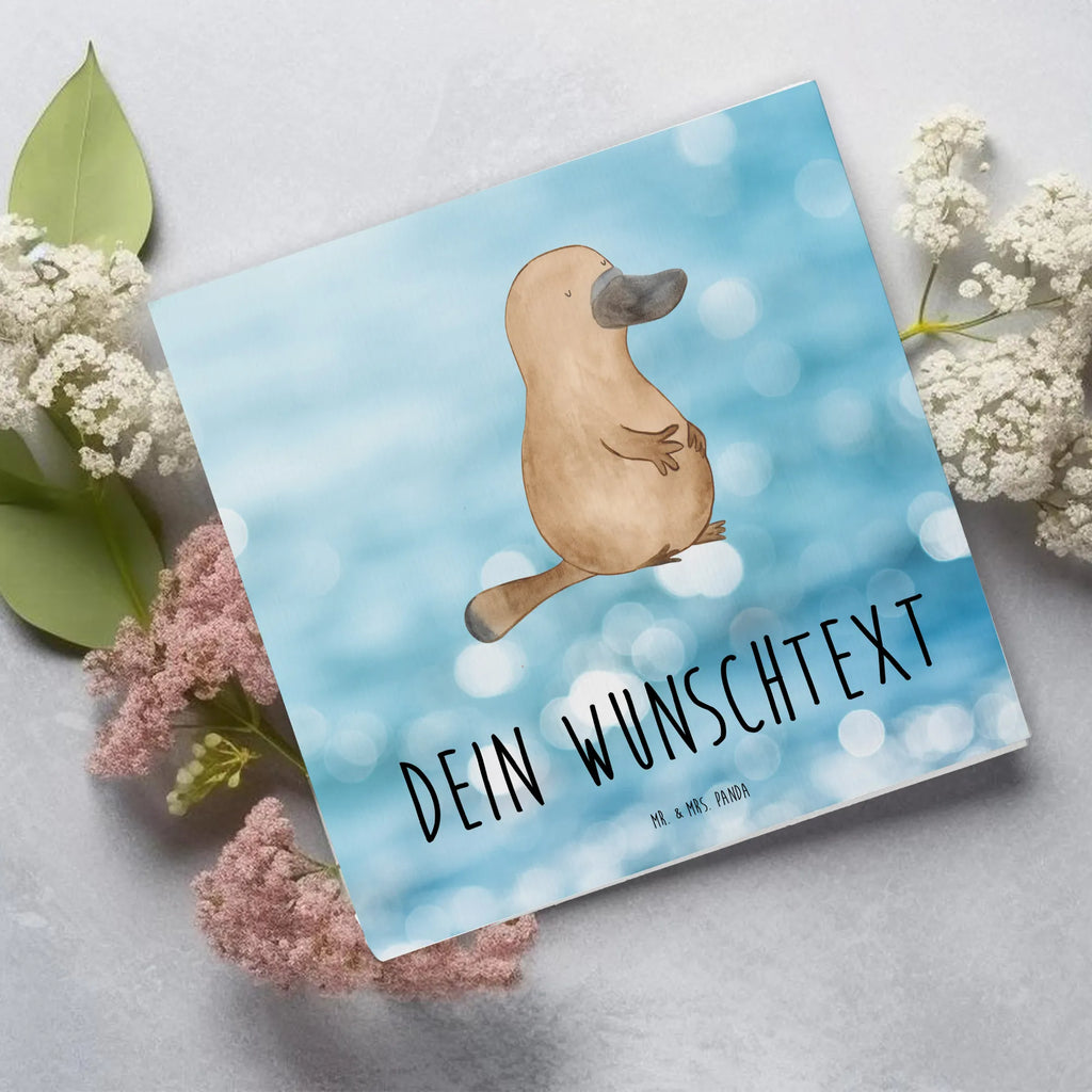 Personalized Deluxe Card platypus courage Personalisierte Hochzeitskarte, Personalisierte Geburtstagskarte, Grußkarten personalisiert, Personalisiertere Klappkarte, Grußkarte mit Namen, Grußkarte als Geldgeschenk, Personalisierte Karte, Personalisierte Einladungskarte, Grußkarte mit persönlichen Nachrichten, Personalisierte Grußkarte, Grußkarte selber drucken, Grußkarte selbst gestalten, Personalisierte Glückwunschkarte, Meerestiere, Meer, Urlaub, Schnabeltiere, Motivation, Weltreise, Mut, Training, Neustart, Raodtrip, mutig, Neuanfang, Schnabeltier, Büro, Arbeit, Lebensweisheit