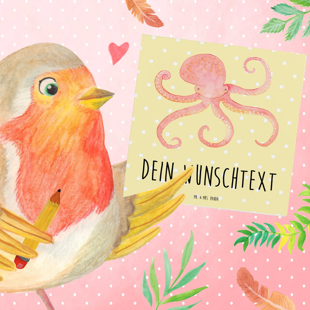 Personalizowana luksusowa karta Ośmiornica Grußkarten personalisiert, Personalisiertere Klappkarte, Grußkarte mit Namen, Personalisierte Grußkarte, Personalisierte Glückwunschkarte, Grußkarte selber drucken, Grußkarte als Geldgeschenk, Personalisierte Karte, Personalisierte Einladungskarte, Personalisierte Hochzeitskarte, Grußkarte mit persönlichen Nachrichten, Personalisierte Geburtstagskarte, Grußkarte selbst gestalten, Tiermotive, Gute Laune, lustige Sprüche, Tiere, Tintenfisch, Wasser, Meer, Meerestier, Ozean, Krake, Arme