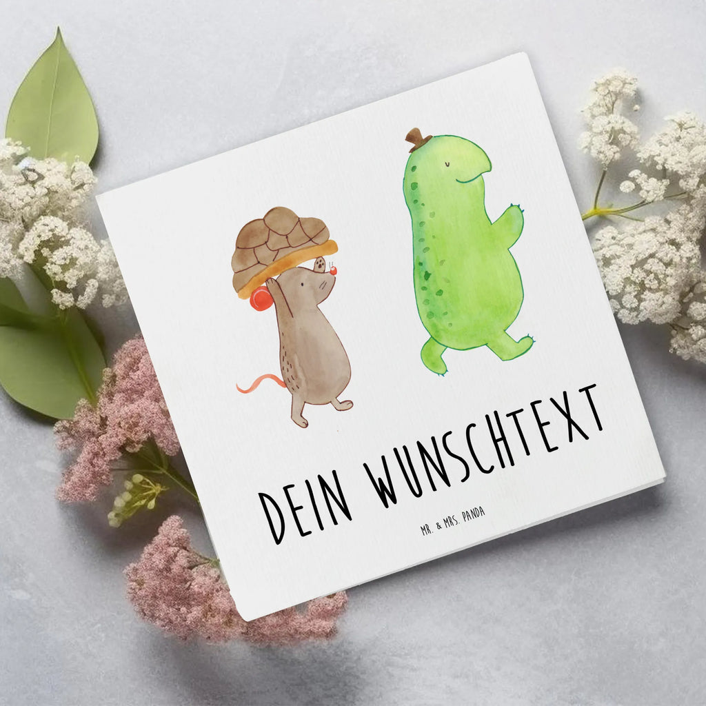 Personalized Deluxe Card tortoise Mouse Grußkarte als Geldgeschenk, Personalisierte Geburtstagskarte, Personalisiertere Klappkarte, Personalisierte Glückwunschkarte, Personalisierte Karte, Personalisierte Einladungskarte, Grußkarte selbst gestalten, Personalisierte Grußkarte, Grußkarte selber drucken, Grußkarte mit Namen, Grußkarte mit persönlichen Nachrichten, Personalisierte Hochzeitskarte, Grußkarten personalisiert, Schildkröte, Freunde, beste Freunde, Freundinnen, Maus, beste Freundinnen