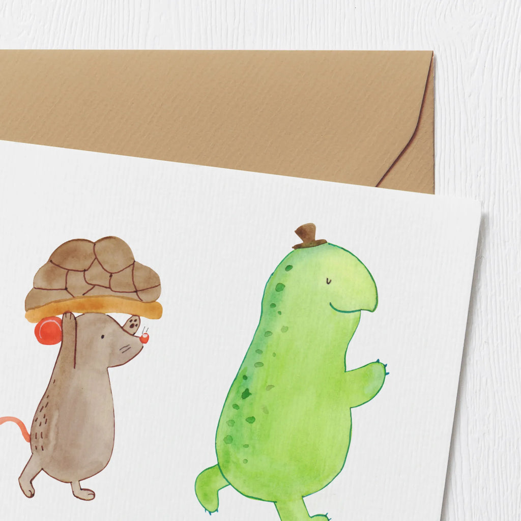 Personalized Deluxe Card tortoise Mouse Grußkarte als Geldgeschenk, Personalisierte Geburtstagskarte, Personalisiertere Klappkarte, Personalisierte Glückwunschkarte, Personalisierte Karte, Personalisierte Einladungskarte, Grußkarte selbst gestalten, Personalisierte Grußkarte, Grußkarte selber drucken, Grußkarte mit Namen, Grußkarte mit persönlichen Nachrichten, Personalisierte Hochzeitskarte, Grußkarten personalisiert, Schildkröte, Freunde, beste Freunde, Freundinnen, Maus, beste Freundinnen