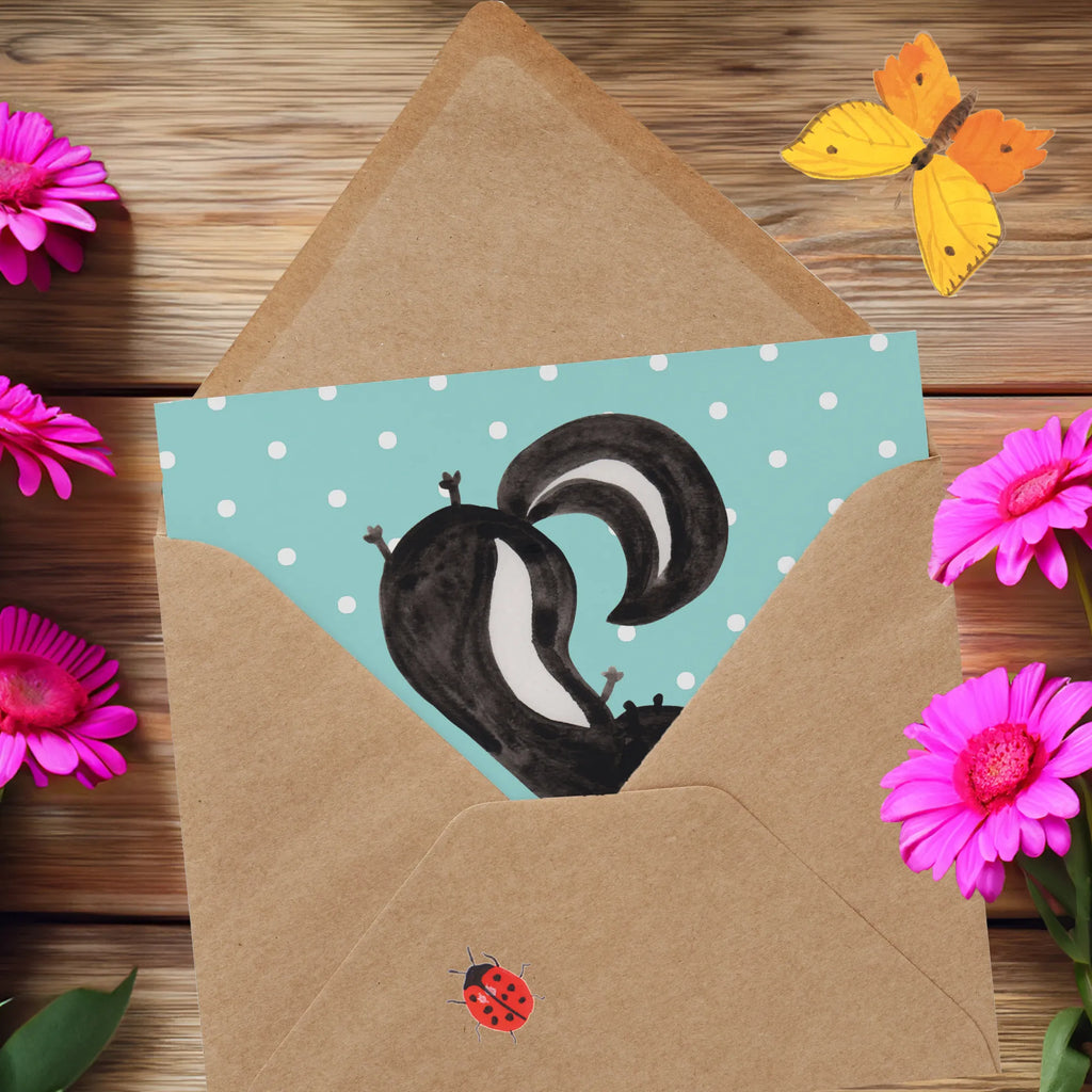 Personalisierte Deluxe Karte Stinktier Handstand Personalisierte Grußkarte, Personalisierte Einladungskarte, Grußkarte selbst gestalten, Grußkarte als Geldgeschenk, Personalisiertere Klappkarte, Personalisierte Glückwunschkarte, Grußkarten personalisiert, Grußkarte mit persönlichen Nachrichten, Personalisierte Geburtstagskarte, Personalisierte Hochzeitskarte, Grußkarte selber drucken, Grußkarte mit Namen, Personalisierte Karte, Stinktier, Skunk, Kind, verpielt, Wildtier, Spielplatz, Raubtier, Stinki, Stinker