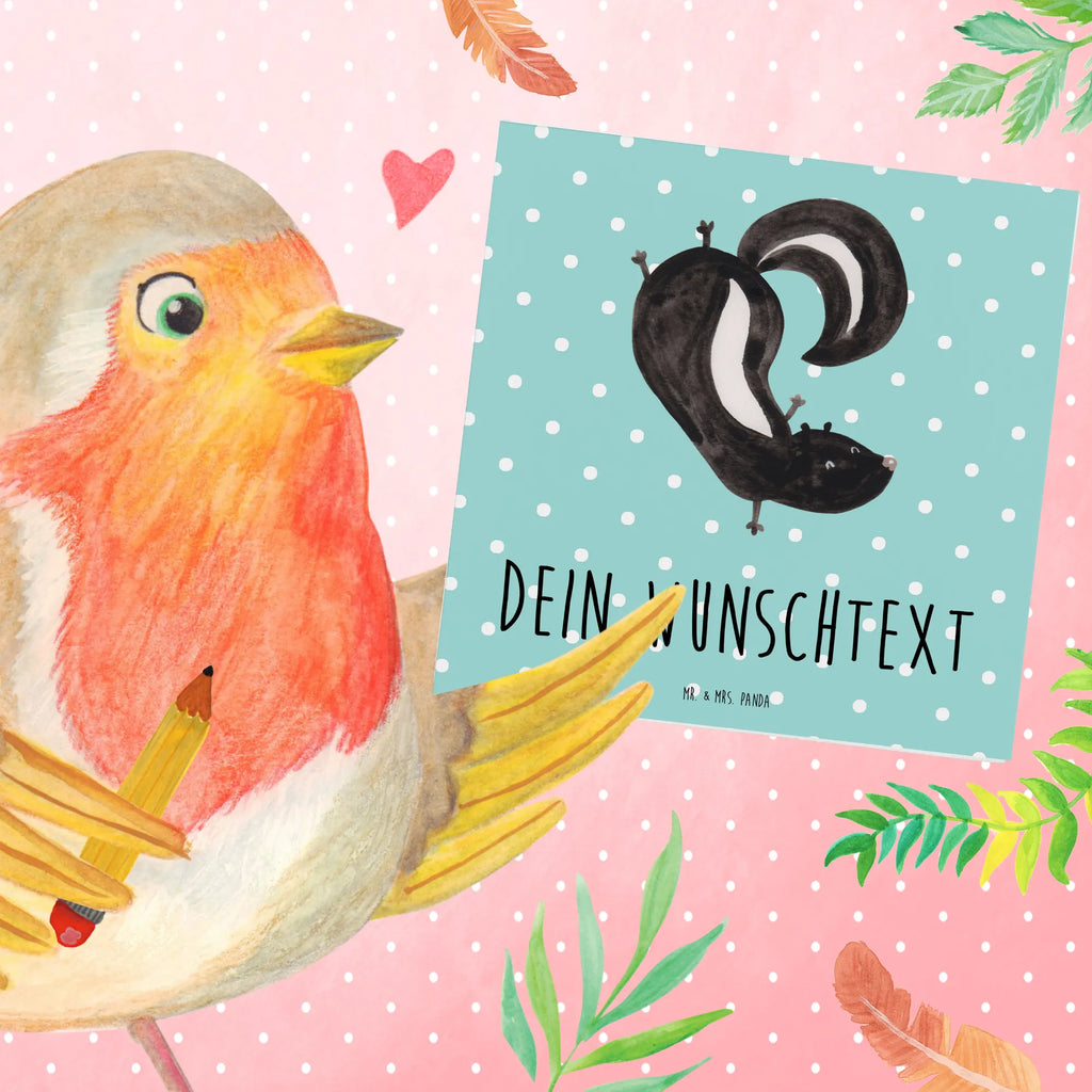 Personalisierte Deluxe Karte Stinktier Handstand Personalisierte Grußkarte, Personalisierte Einladungskarte, Grußkarte selbst gestalten, Grußkarte als Geldgeschenk, Personalisiertere Klappkarte, Personalisierte Glückwunschkarte, Grußkarten personalisiert, Grußkarte mit persönlichen Nachrichten, Personalisierte Geburtstagskarte, Personalisierte Hochzeitskarte, Grußkarte selber drucken, Grußkarte mit Namen, Personalisierte Karte, Stinktier, Skunk, Kind, verpielt, Wildtier, Spielplatz, Raubtier, Stinki, Stinker