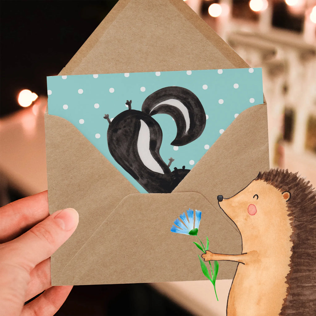 Personalisierte Deluxe Karte Stinktier Handstand Personalisierte Grußkarte, Personalisierte Einladungskarte, Grußkarte selbst gestalten, Grußkarte als Geldgeschenk, Personalisiertere Klappkarte, Personalisierte Glückwunschkarte, Grußkarten personalisiert, Grußkarte mit persönlichen Nachrichten, Personalisierte Geburtstagskarte, Personalisierte Hochzeitskarte, Grußkarte selber drucken, Grußkarte mit Namen, Personalisierte Karte, Stinktier, Skunk, Kind, verpielt, Wildtier, Spielplatz, Raubtier, Stinki, Stinker