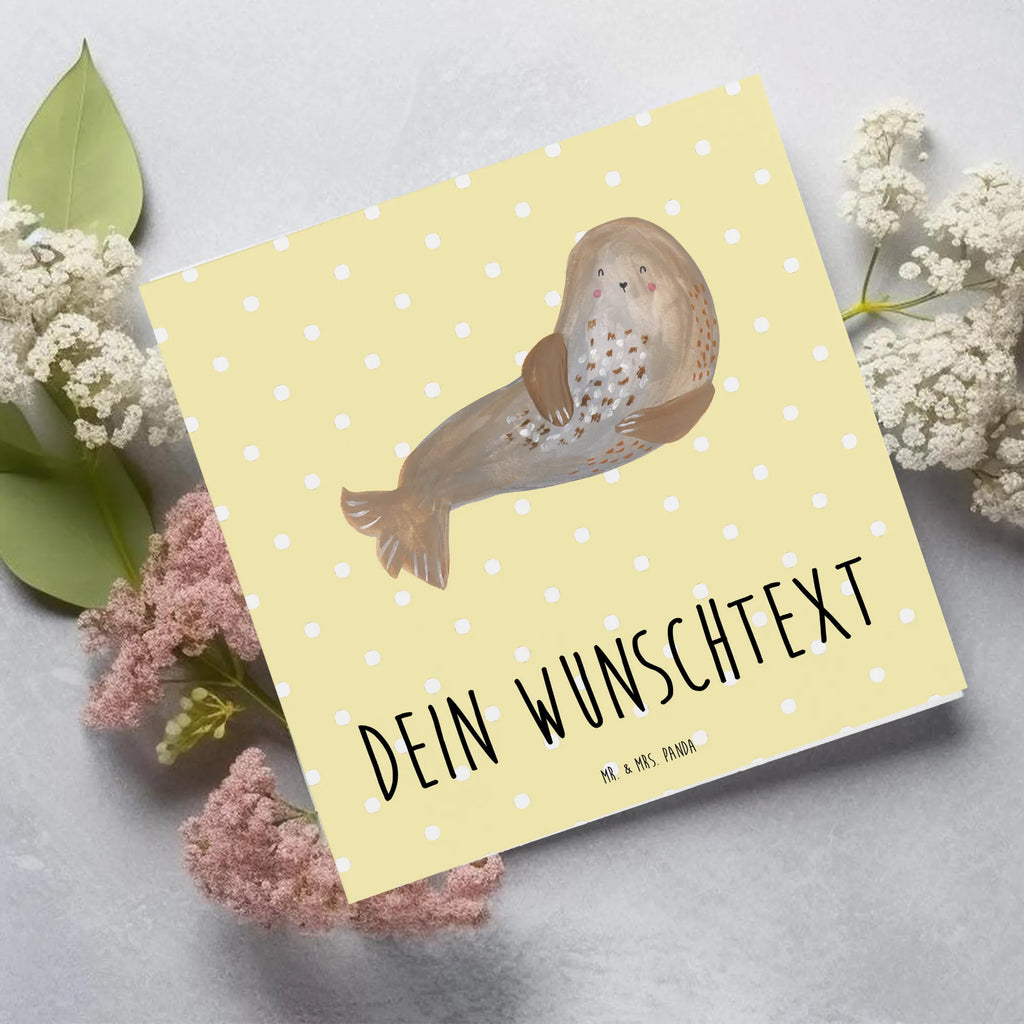Personalized Deluxe Card seal Laugh Grußkarte selber drucken, Personalisierte Einladungskarte, Personalisiertere Klappkarte, Personalisierte Geburtstagskarte, Grußkarte mit Namen, Grußkarten personalisiert, Grußkarte als Geldgeschenk, Personalisierte Karte, Grußkarte mit persönlichen Nachrichten, Personalisierte Glückwunschkarte, Personalisierte Hochzeitskarte, Grußkarte selbst gestalten, Personalisierte Grußkarte, Tiermotive, Gute Laune, lustige Sprüche, Tiere, Ostsee, Nordsee, Strand, Robben, Seehund, Meerestier, Robbe