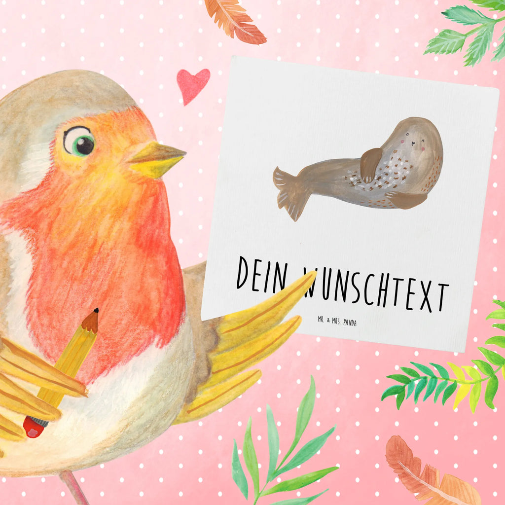 Personalized Deluxe Card seal Laugh Grußkarte selber drucken, Personalisierte Einladungskarte, Personalisiertere Klappkarte, Personalisierte Geburtstagskarte, Grußkarte mit Namen, Grußkarten personalisiert, Grußkarte als Geldgeschenk, Personalisierte Karte, Grußkarte mit persönlichen Nachrichten, Personalisierte Glückwunschkarte, Personalisierte Hochzeitskarte, Grußkarte selbst gestalten, Personalisierte Grußkarte, Tiermotive, Gute Laune, lustige Sprüche, Tiere, Ostsee, Nordsee, Strand, Robben, Seehund, Meerestier, Robbe