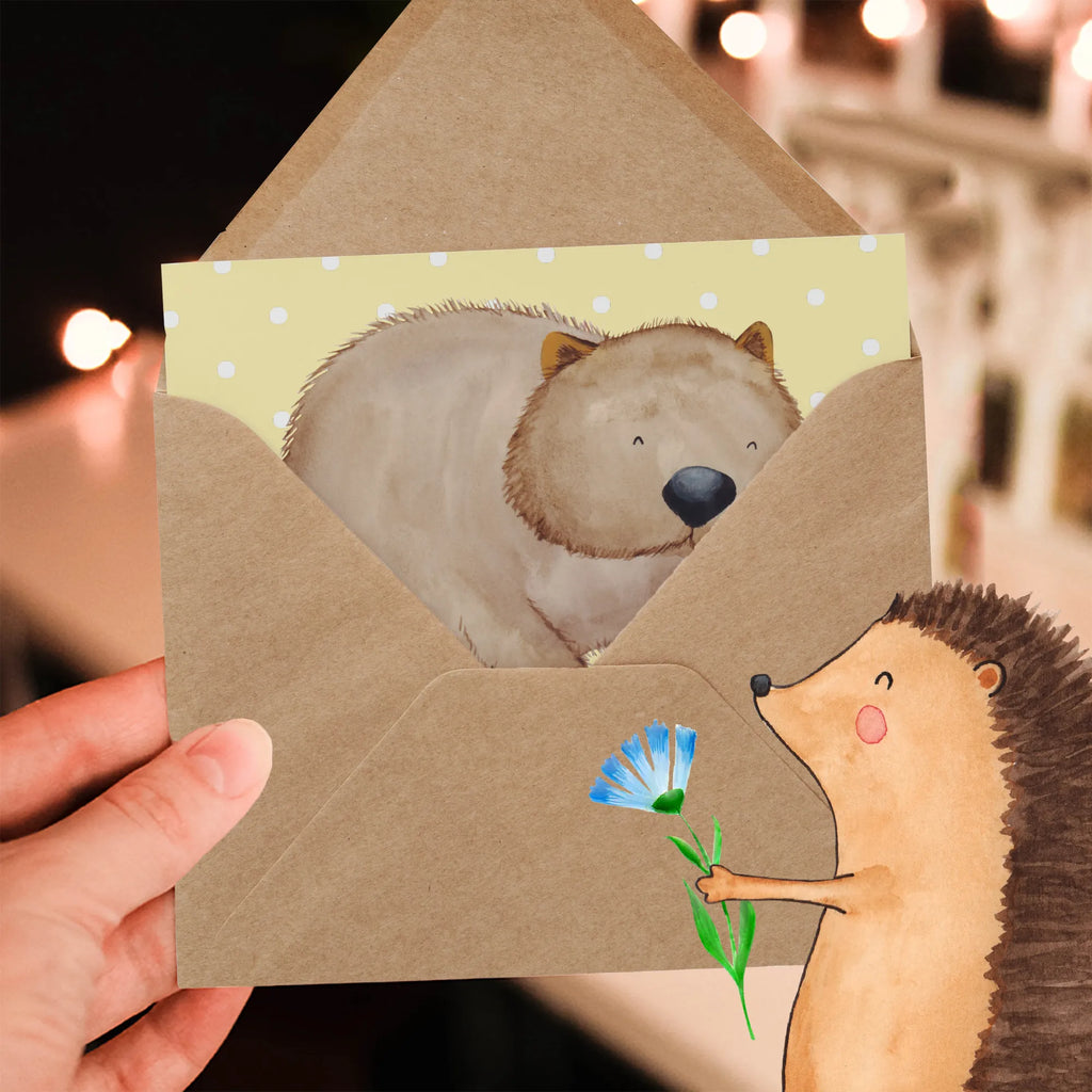 Personalized Deluxe Card Wombat Personalisierte Karte, Grußkarte als Geldgeschenk, Personalisierte Geburtstagskarte, Personalisierte Einladungskarte, Personalisierte Grußkarte, Grußkarte selbst gestalten, Personalisierte Hochzeitskarte, Grußkarte mit Namen, Grußkarten personalisiert, Grußkarte selber drucken, Grußkarte mit persönlichen Nachrichten, Personalisierte Glückwunschkarte, Personalisiertere Klappkarte, Tiermotive, Gute Laune, lustige Sprüche, Tiere, Australien, Motivation, Spruch, Das Leben ist schön, Wombat