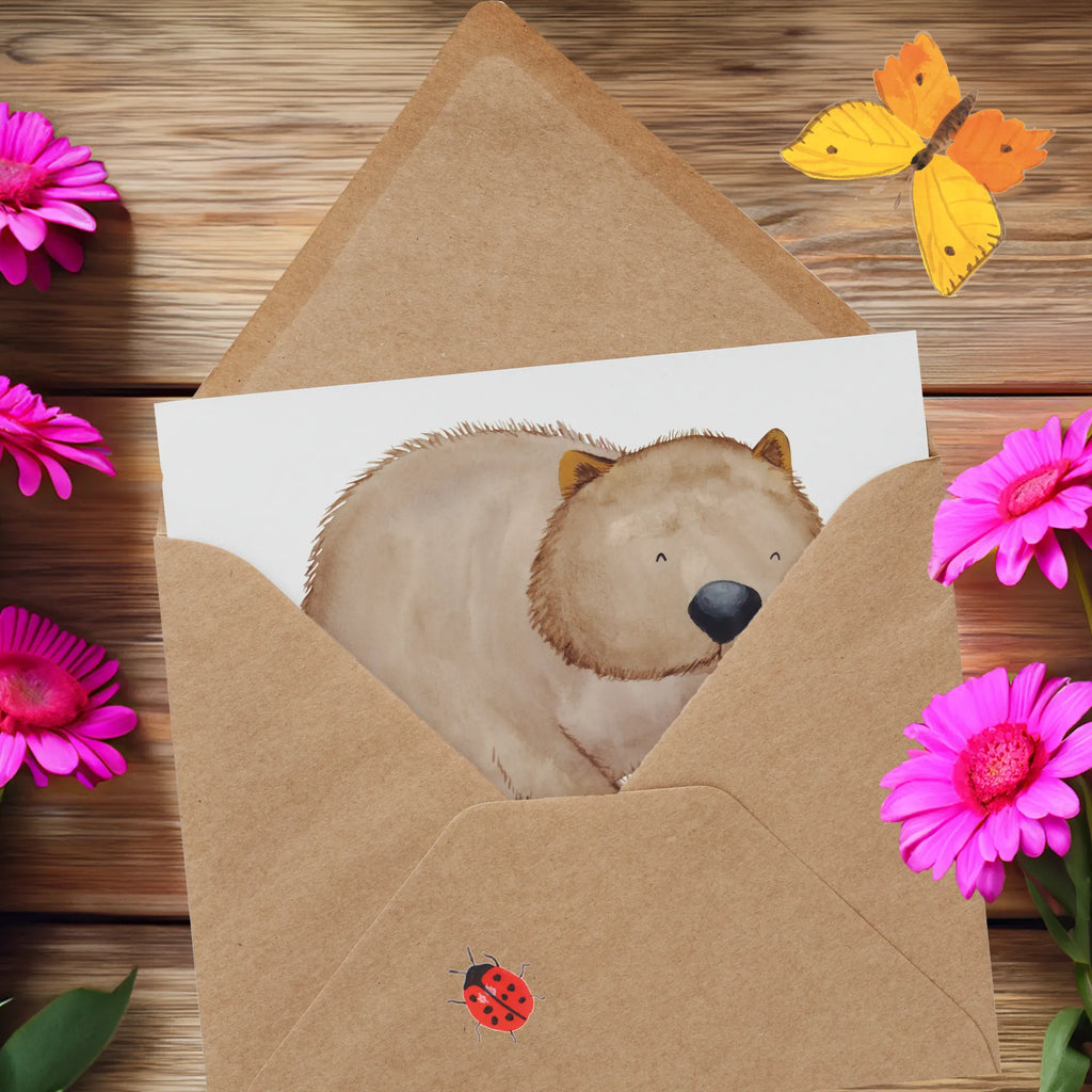 Personalized Deluxe Card Wombat Personalisierte Karte, Grußkarte als Geldgeschenk, Personalisierte Geburtstagskarte, Personalisierte Einladungskarte, Personalisierte Grußkarte, Grußkarte selbst gestalten, Personalisierte Hochzeitskarte, Grußkarte mit Namen, Grußkarten personalisiert, Grußkarte selber drucken, Grußkarte mit persönlichen Nachrichten, Personalisierte Glückwunschkarte, Personalisiertere Klappkarte, Tiermotive, Gute Laune, lustige Sprüche, Tiere, Australien, Motivation, Spruch, Das Leben ist schön, Wombat