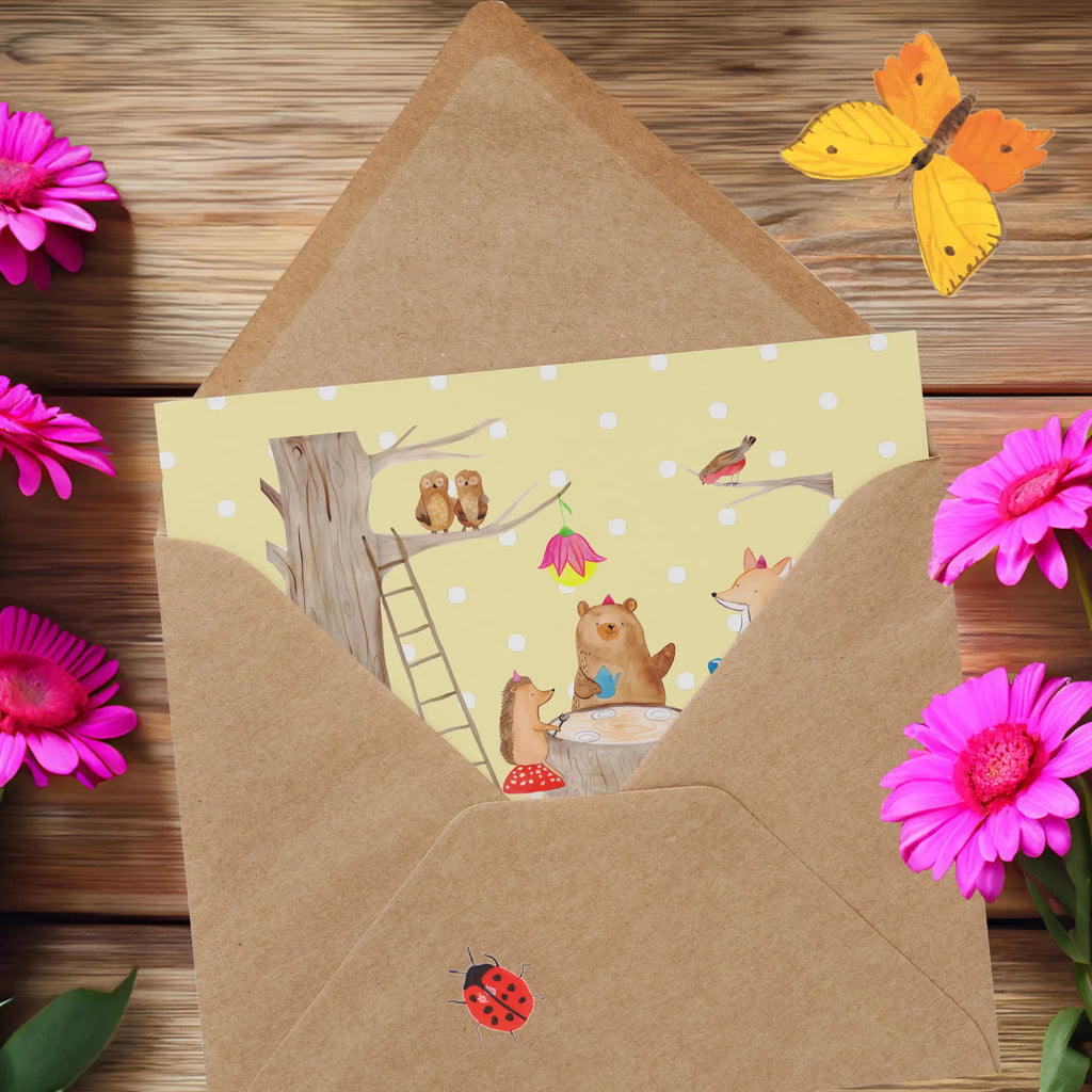 Personalized Deluxe Card forest animals picnic Personalisierte Karte, Personalisierte Glückwunschkarte, Personalisierte Einladungskarte, Personalisierte Geburtstagskarte, Personalisierte Hochzeitskarte, Grußkarten personalisiert, Grußkarte selbst gestalten, Grußkarte selber drucken, Grußkarte mit persönlichen Nachrichten, Grußkarte mit Namen, Grußkarte als Geldgeschenk, Personalisierte Grußkarte, Personalisiertere Klappkarte, Tiermotive, Gute Laune, lustige Sprüche, Tiere, Maus, Picknick, Hase, Wald, Fuchs, Igel, Eichhörnchen, Waldtiere