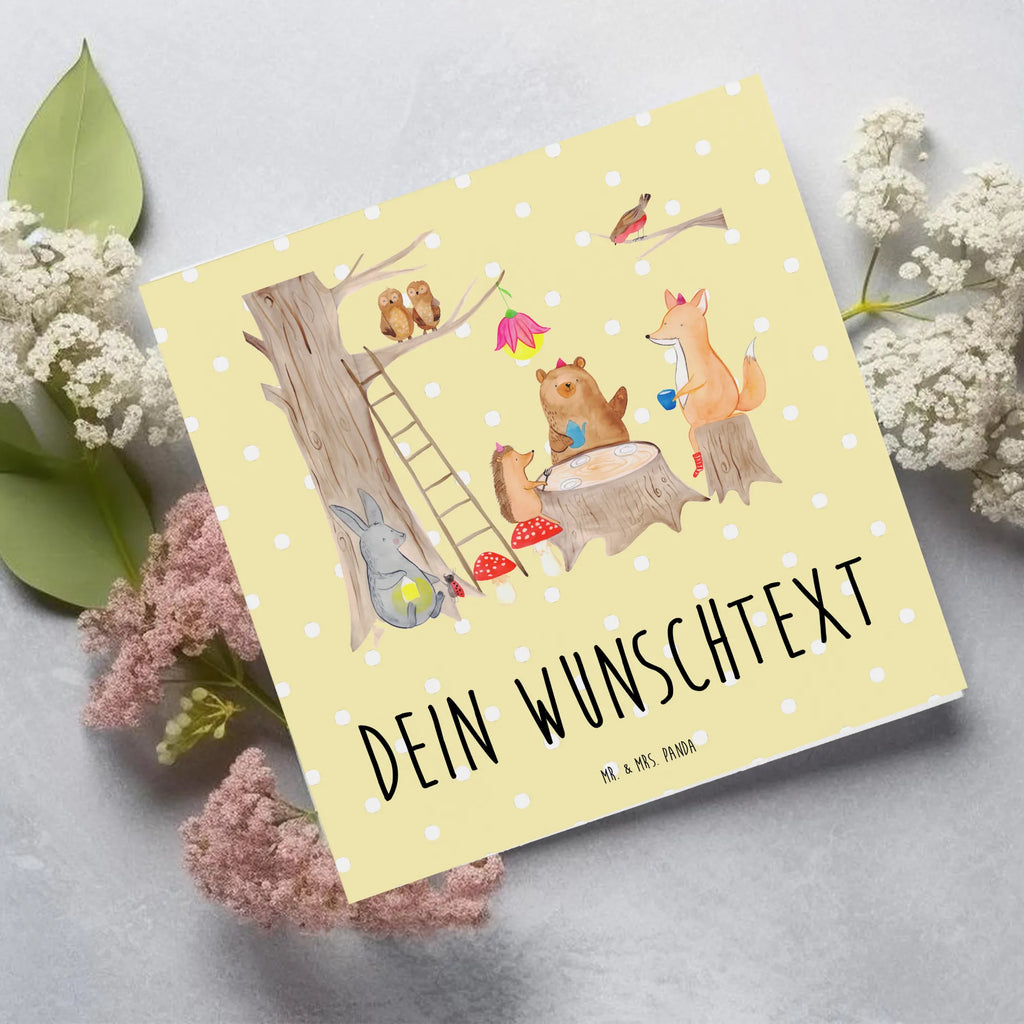 Personalized Deluxe Card forest animals picnic Personalisierte Karte, Personalisierte Glückwunschkarte, Personalisierte Einladungskarte, Personalisierte Geburtstagskarte, Personalisierte Hochzeitskarte, Grußkarten personalisiert, Grußkarte selbst gestalten, Grußkarte selber drucken, Grußkarte mit persönlichen Nachrichten, Grußkarte mit Namen, Grußkarte als Geldgeschenk, Personalisierte Grußkarte, Personalisiertere Klappkarte, Tiermotive, Gute Laune, lustige Sprüche, Tiere, Maus, Picknick, Hase, Wald, Fuchs, Igel, Eichhörnchen, Waldtiere