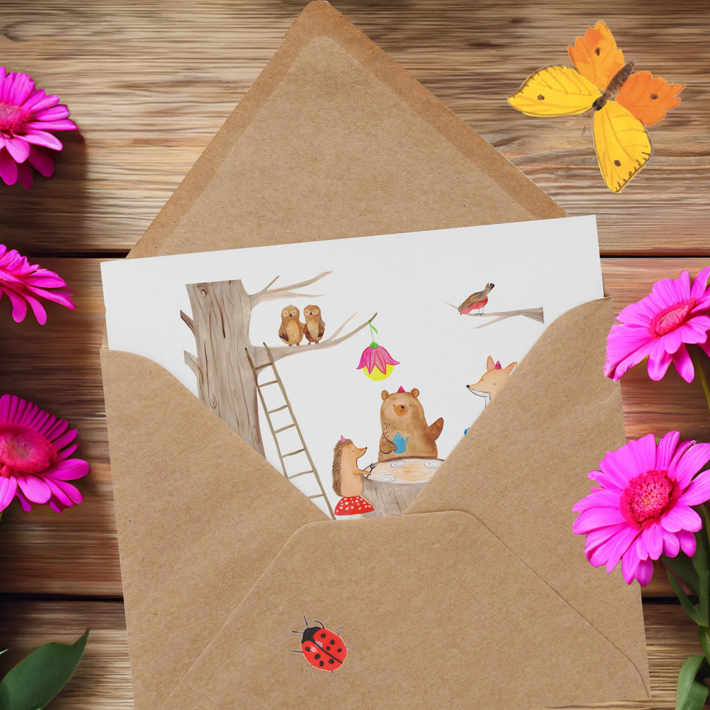 Personalized Deluxe Card forest animals picnic Personalisierte Karte, Personalisierte Glückwunschkarte, Personalisierte Einladungskarte, Personalisierte Geburtstagskarte, Personalisierte Hochzeitskarte, Grußkarten personalisiert, Grußkarte selbst gestalten, Grußkarte selber drucken, Grußkarte mit persönlichen Nachrichten, Grußkarte mit Namen, Grußkarte als Geldgeschenk, Personalisierte Grußkarte, Personalisiertere Klappkarte, Tiermotive, Gute Laune, lustige Sprüche, Tiere, Maus, Picknick, Hase, Wald, Fuchs, Igel, Eichhörnchen, Waldtiere