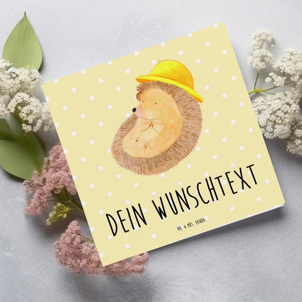 Personalized Deluxe Card Hedgehog Pray Personalisierte Karte, Personalisierte Hochzeitskarte, Grußkarte mit Namen, Grußkarte als Geldgeschenk, Grußkarte mit persönlichen Nachrichten, Personalisierte Grußkarte, Grußkarten personalisiert, Grußkarte selbst gestalten, Personalisierte Geburtstagskarte, Personalisiertere Klappkarte, Personalisierte Glückwunschkarte, Grußkarte selber drucken, Personalisierte Einladungskarte, Tiermotive, Gute Laune, lustige Sprüche, Tiere, Dankbar sein, genießen, dankbar, Dankbarkeit, beten, Gott, Amen, Igel, Sonnenhut, Leben, Igel mit Hut