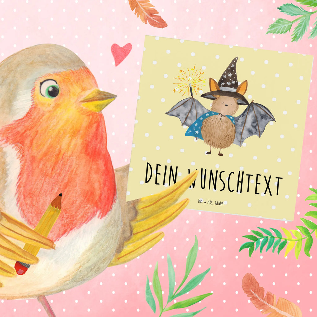 Personalisierte Deluxe Karte Fledermaus Zauberer Personalisiertere Klappkarte, Grußkarte mit persönlichen Nachrichten, Grußkarte als Geldgeschenk, Grußkarte mit Namen, Grußkarten personalisiert, Personalisierte Grußkarte, Grußkarte selbst gestalten, Personalisierte Glückwunschkarte, Personalisierte Hochzeitskarte, Personalisierte Geburtstagskarte, Grußkarte selber drucken, Personalisierte Karte, Personalisierte Einladungskarte, Tiermotive, Gute Laune, lustige Sprüche, Tiere, Frauen, Fledermaus, reinsteigern, Zauberer, Magier, Fledermäuse