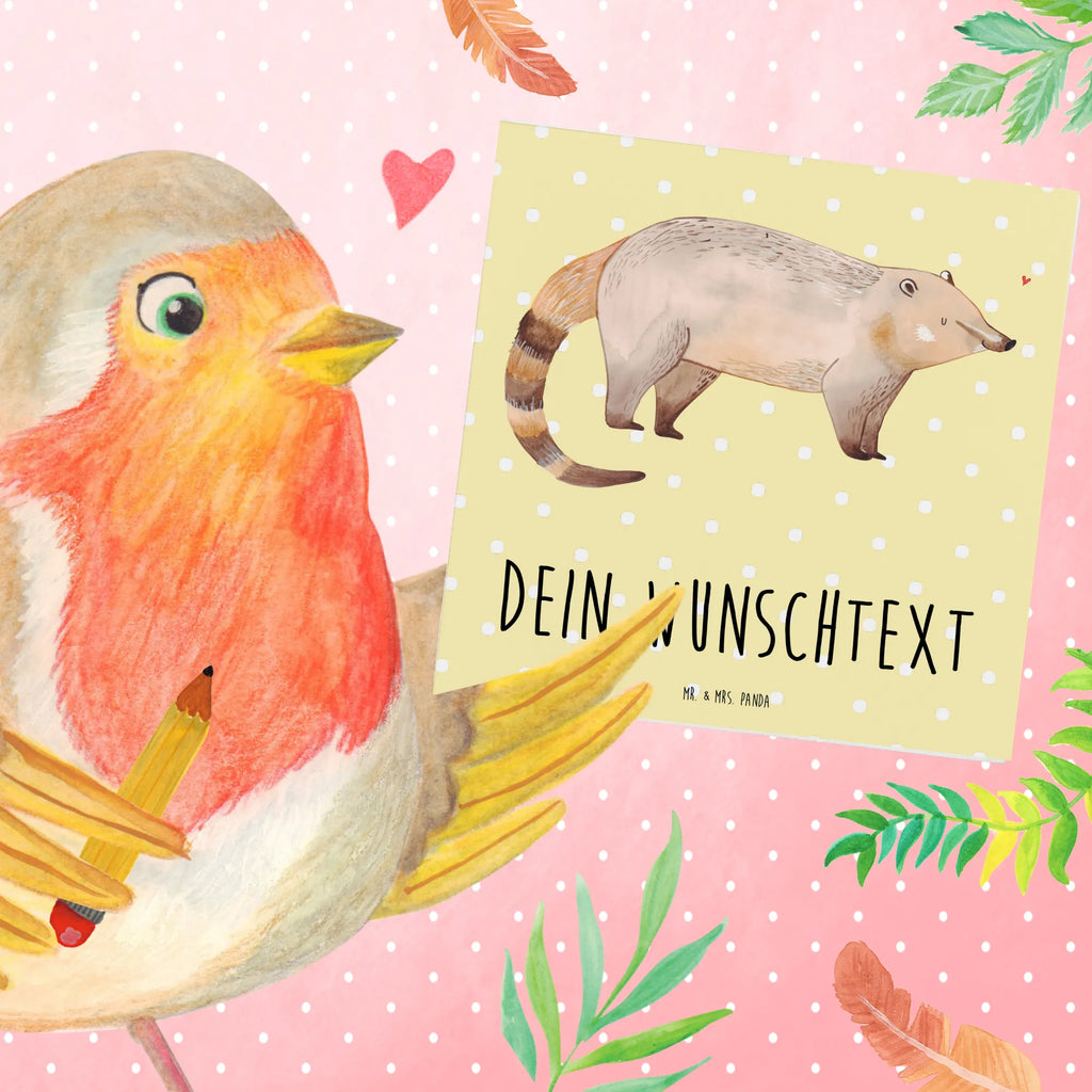 Personalisierte Deluxe Karte Nasenbär Personalisierte Geburtstagskarte, Personalisierte Karte, Grußkarte selber drucken, Grußkarten personalisiert, Grußkarte mit persönlichen Nachrichten, Personalisierte Grußkarte, Grußkarte selbst gestalten, Grußkarte als Geldgeschenk, Personalisiertere Klappkarte, Personalisierte Einladungskarte, Personalisierte Glückwunschkarte, Grußkarte mit Namen, Personalisierte Hochzeitskarte, Tiermotive, Gute Laune, lustige Sprüche, Tiere, Bär, Nasenbär, Rüsselbär, Nasenbären