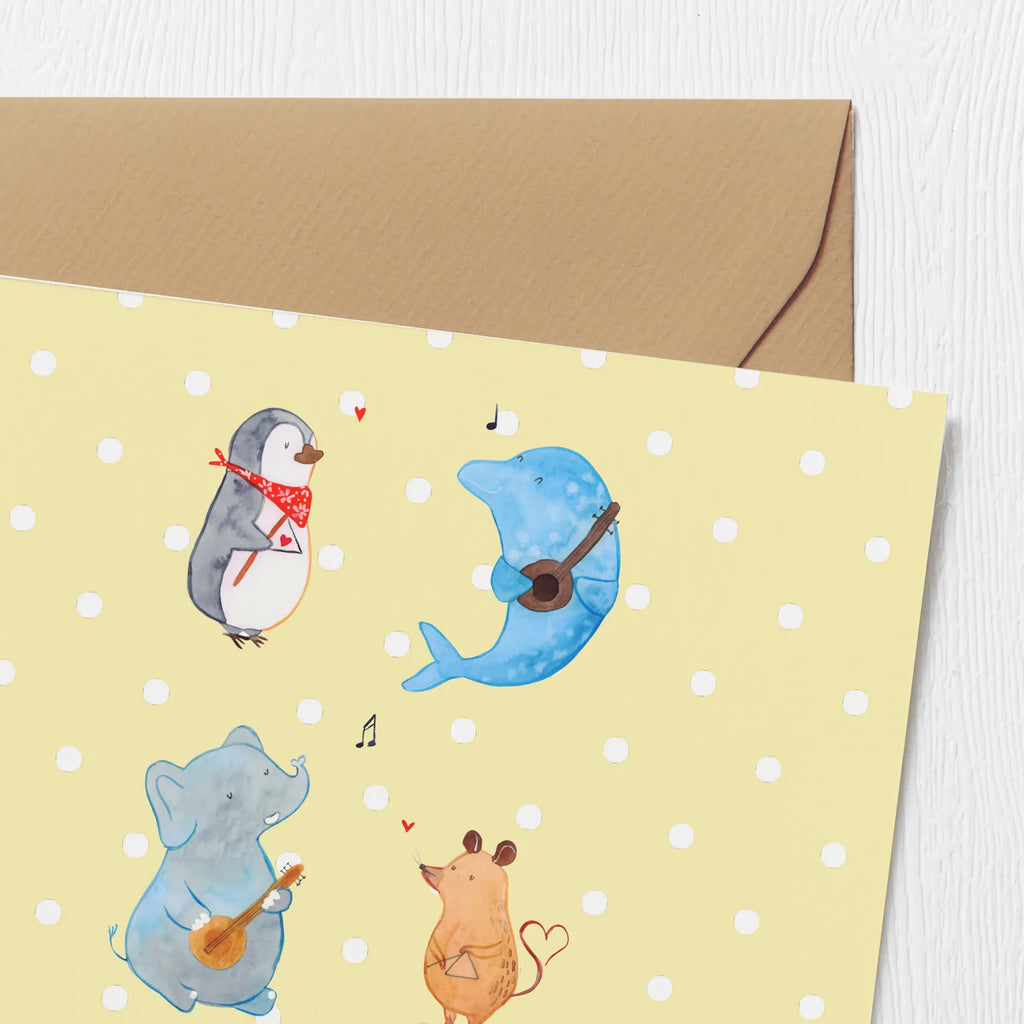 Personalized Deluxe Card Big tape Personalisierte Einladungskarte, Personalisierte Geburtstagskarte, Personalisierte Hochzeitskarte, Personalisiertere Klappkarte, Grußkarten personalisiert, Grußkarte selber drucken, Grußkarte als Geldgeschenk, Grußkarte mit Namen, Grußkarte mit persönlichen Nachrichten, Personalisierte Glückwunschkarte, Grußkarte selbst gestalten, Personalisierte Grußkarte, Personalisierte Karte, Tiermotive, Gute Laune, lustige Sprüche, Tiere, Delfin, Musikanten, Pinguin, Gitarre, Elefant, Triangel, Maus, Band, Hund, Musik