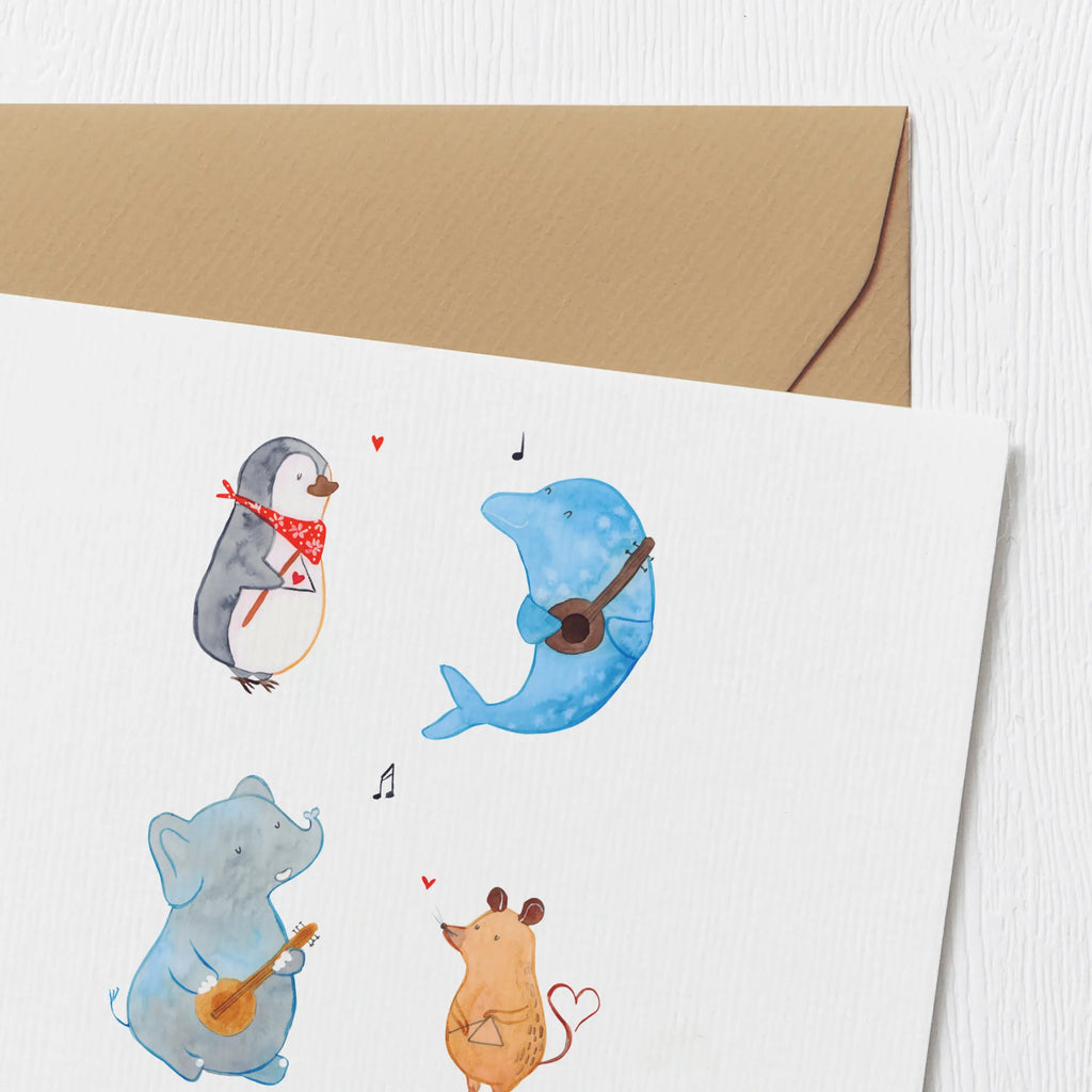 Personalized Deluxe Card Big tape Personalisierte Einladungskarte, Personalisierte Geburtstagskarte, Personalisierte Hochzeitskarte, Personalisiertere Klappkarte, Grußkarten personalisiert, Grußkarte selber drucken, Grußkarte als Geldgeschenk, Grußkarte mit Namen, Grußkarte mit persönlichen Nachrichten, Personalisierte Glückwunschkarte, Grußkarte selbst gestalten, Personalisierte Grußkarte, Personalisierte Karte, Tiermotive, Gute Laune, lustige Sprüche, Tiere, Delfin, Musikanten, Pinguin, Gitarre, Elefant, Triangel, Maus, Band, Hund, Musik