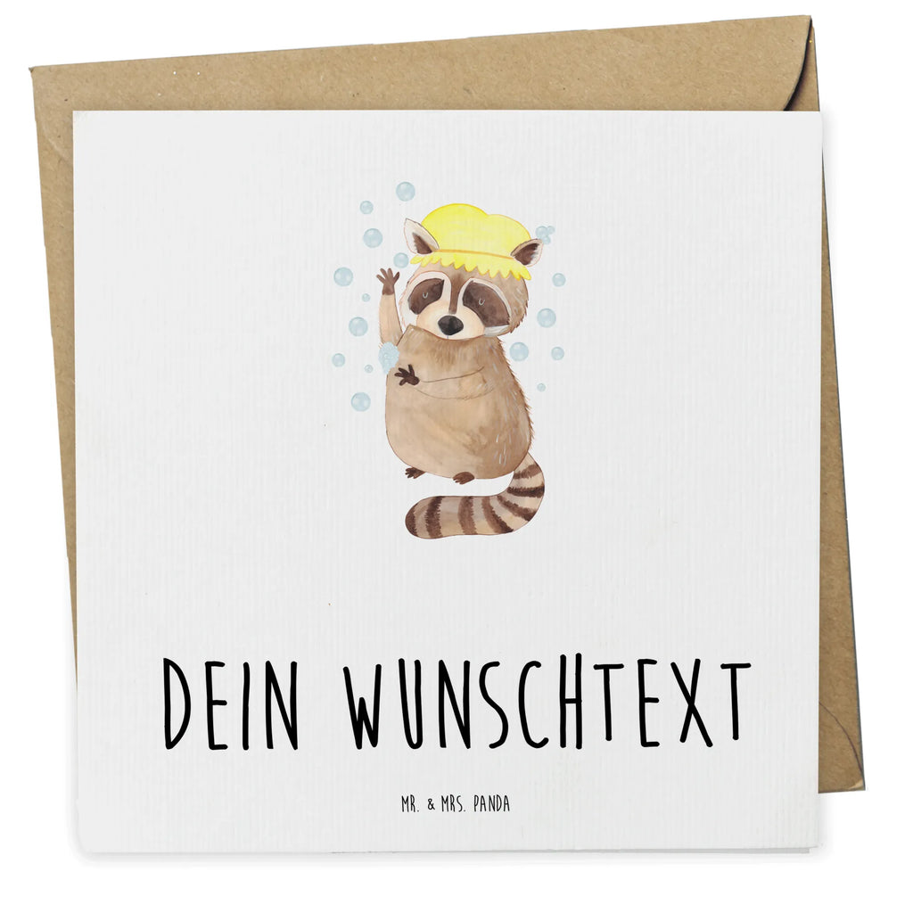 Personalisierte Deluxe Karte Waschbär Personalisierte Hochzeitskarte, Grußkarte selbst gestalten, Personalisierte Grußkarte, Personalisierte Geburtstagskarte, Grußkarte als Geldgeschenk, Personalisierte Glückwunschkarte, Grußkarte selber drucken, Grußkarten personalisiert, Grußkarte mit persönlichen Nachrichten, Personalisierte Karte, Grußkarte mit Namen, Personalisierte Einladungskarte, Personalisiertere Klappkarte, Tiermotive, Gute Laune, lustige Sprüche, Tiere, waschen, Fröhlich, Seifenblasen, Plan, Tagträumen, Waschbär