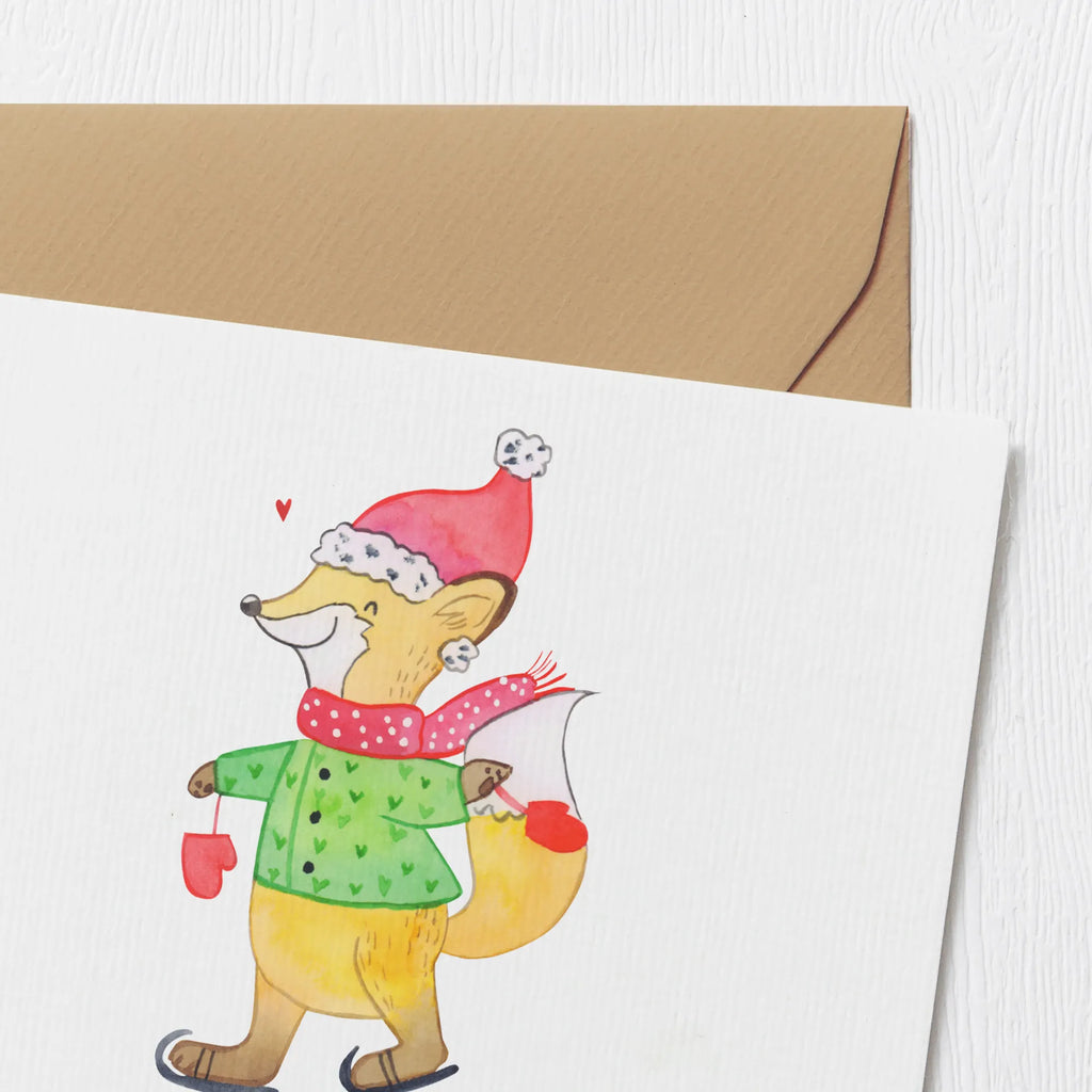 Personalisierte Deluxe Karte Fuchs  Schlittschuhe Grußkarte mit Namen, Grußkarte selber drucken, Grußkarten personalisiert, Personalisierte Einladungskarte, Personalisierte Hochzeitskarte, Personalisierte Glückwunschkarte, Personalisierte Karte, Grußkarte selbst gestalten, Personalisierte Grußkarte, Personalisierte Geburtstagskarte, Grußkarte als Geldgeschenk, Grußkarte mit persönlichen Nachrichten, Personalisiertere Klappkarte, Winter, Weihnachten, Weihnachtsdeko, Nikolaus, Advent, Heiligabend, Wintermotiv, Weihnachtszeit, Weihnachtstage, Weihnachtsmann, Tannenbaum, Weihnachtsbaum