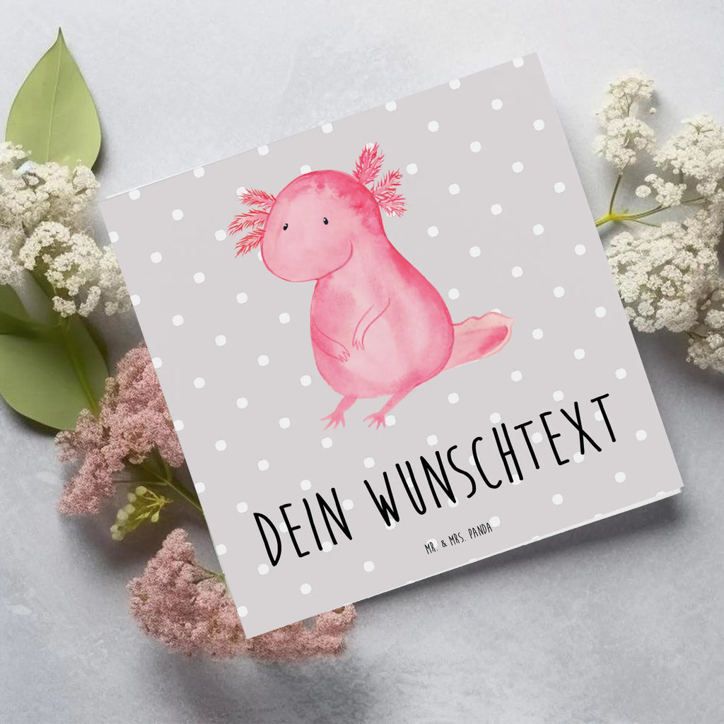 Personalisierte Deluxe Karte Axolotl null Personalisierte Hochzeitskarte, Personalisiertere Klappkarte, Grußkarte mit Namen, Personalisierte Geburtstagskarte, Personalisierte Glückwunschkarte, Grußkarte selber drucken, Grußkarte selbst gestalten, Grußkarten personalisiert, Personalisierte Einladungskarte, Personalisierte Grußkarte, Grußkarte mit persönlichen Nachrichten, Personalisierte Karte, Grußkarte als Geldgeschenk, Axolotl, Molch, vergnügt, fröhlich, zufrieden, Lebensstil, Weisheit, Axolot, Liebe, Freundin, Lebensweisheit
