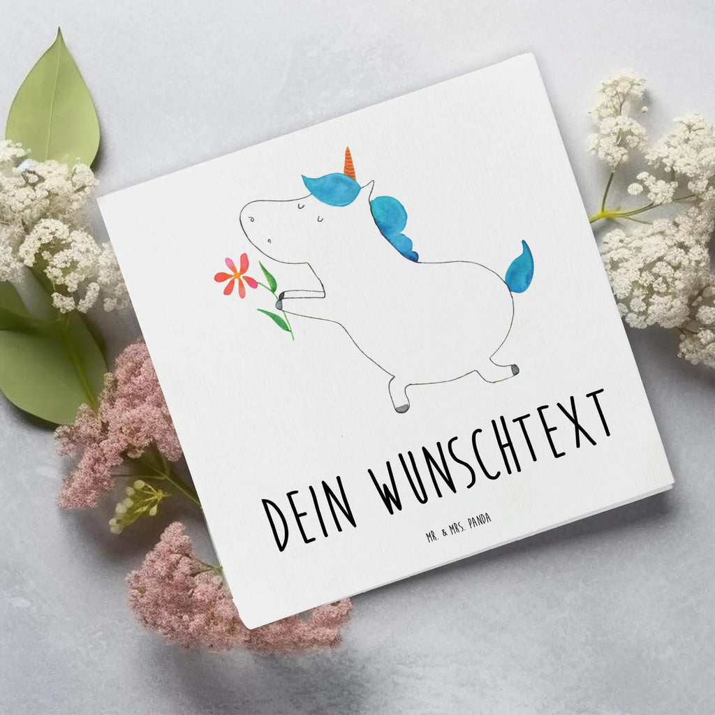 Personalisierte Deluxe Karte Einhorn Blume Personalisiertere Klappkarte, Personalisierte Einladungskarte, Grußkarte mit persönlichen Nachrichten, Grußkarte mit Namen, Personalisierte Grußkarte, Personalisierte Glückwunschkarte, Personalisierte Karte, Grußkarten personalisiert, Personalisierte Geburtstagskarte, Grußkarte selber drucken, Grußkarte als Geldgeschenk, Grußkarte selbst gestalten, Personalisierte Hochzeitskarte, Einhorn, Einhörner, Einhorn Deko, Unicorn, Liebe, heiraten, Pärchen, Freund, Liebesbeweis, Ehe, Verlobung, Heiratsantrag, Ehepaar, Freundin, Partner, Antrag