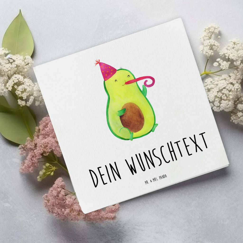 Personalized Deluxe Card avocado Celebration Grußkarte selber drucken, Grußkarte mit persönlichen Nachrichten, Personalisierte Grußkarte, Personalisierte Hochzeitskarte, Personalisierte Einladungskarte, Grußkarte mit Namen, Grußkarten personalisiert, Personalisiertere Klappkarte, Personalisierte Glückwunschkarte, Personalisierte Karte, Grußkarte selbst gestalten, Grußkarte als Geldgeschenk, Personalisierte Geburtstagskarte, Avocado, Veggie, Vegan, Gesund, Gute Laune, Fete, Party, Feierlichkeit, Geburtstag, Tröte, Feier