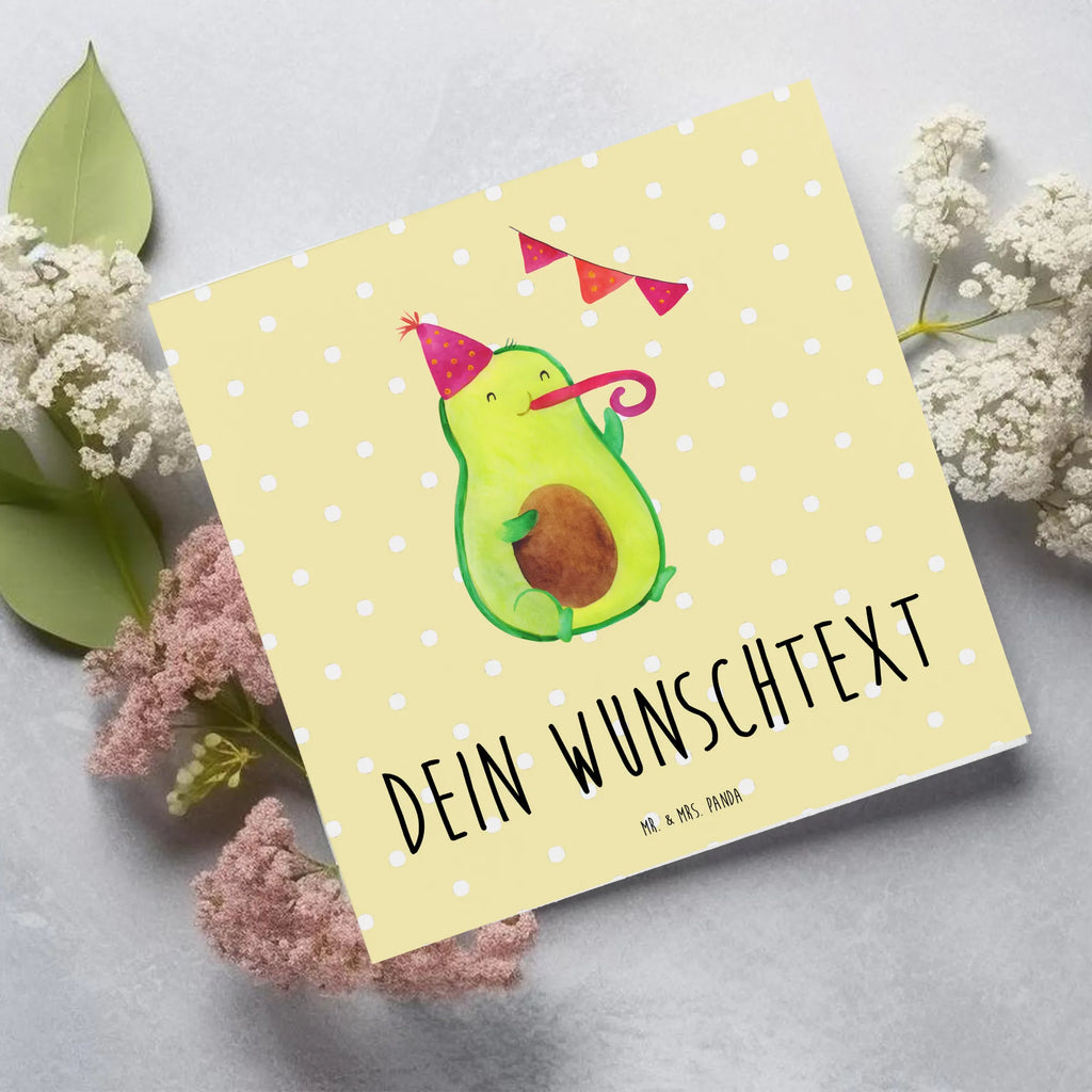 Personalized Deluxe Card avocado party time Personalisierte Grußkarte, Personalisierte Karte, Personalisierte Hochzeitskarte, Personalisiertere Klappkarte, Grußkarten personalisiert, Personalisierte Glückwunschkarte, Grußkarte selbst gestalten, Grußkarte selber drucken, Grußkarte als Geldgeschenk, Grußkarte mit persönlichen Nachrichten, Personalisierte Einladungskarte, Personalisierte Geburtstagskarte, Grußkarte mit Namen, Avocado, Veggie, Vegan, Gesund