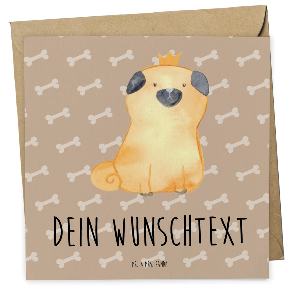Personalized Deluxe Card pug Crown Personalisierte Glückwunschkarte, Grußkarte als Geldgeschenk, Grußkarte selbst gestalten, Personalisierte Geburtstagskarte, Personalisierte Grußkarte, Grußkarte mit persönlichen Nachrichten, Grußkarte selber drucken, Personalisierte Hochzeitskarte, Grußkarte mit Namen, Grußkarten personalisiert, Personalisierte Einladungskarte, Personalisiertere Klappkarte, Personalisierte Karte, Hund, Hundemotiv, Haustier, Hunderasse, Tierliebhaber, Hundebesitzer, Sprüche, kinderlos, Hausregel, allergisch, Hundebesitzer. Spruch, Mops, lustig