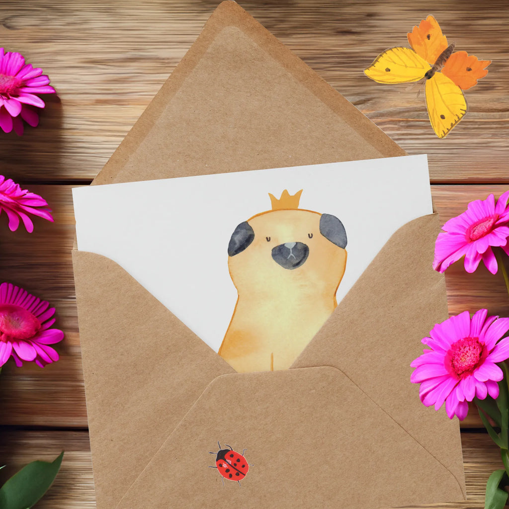Personalized Deluxe Card pug Crown Personalisierte Glückwunschkarte, Grußkarte als Geldgeschenk, Grußkarte selbst gestalten, Personalisierte Geburtstagskarte, Personalisierte Grußkarte, Grußkarte mit persönlichen Nachrichten, Grußkarte selber drucken, Personalisierte Hochzeitskarte, Grußkarte mit Namen, Grußkarten personalisiert, Personalisierte Einladungskarte, Personalisiertere Klappkarte, Personalisierte Karte, Hund, Hundemotiv, Haustier, Hunderasse, Tierliebhaber, Hundebesitzer, Sprüche, kinderlos, Hausregel, allergisch, Hundebesitzer. Spruch, Mops, lustig